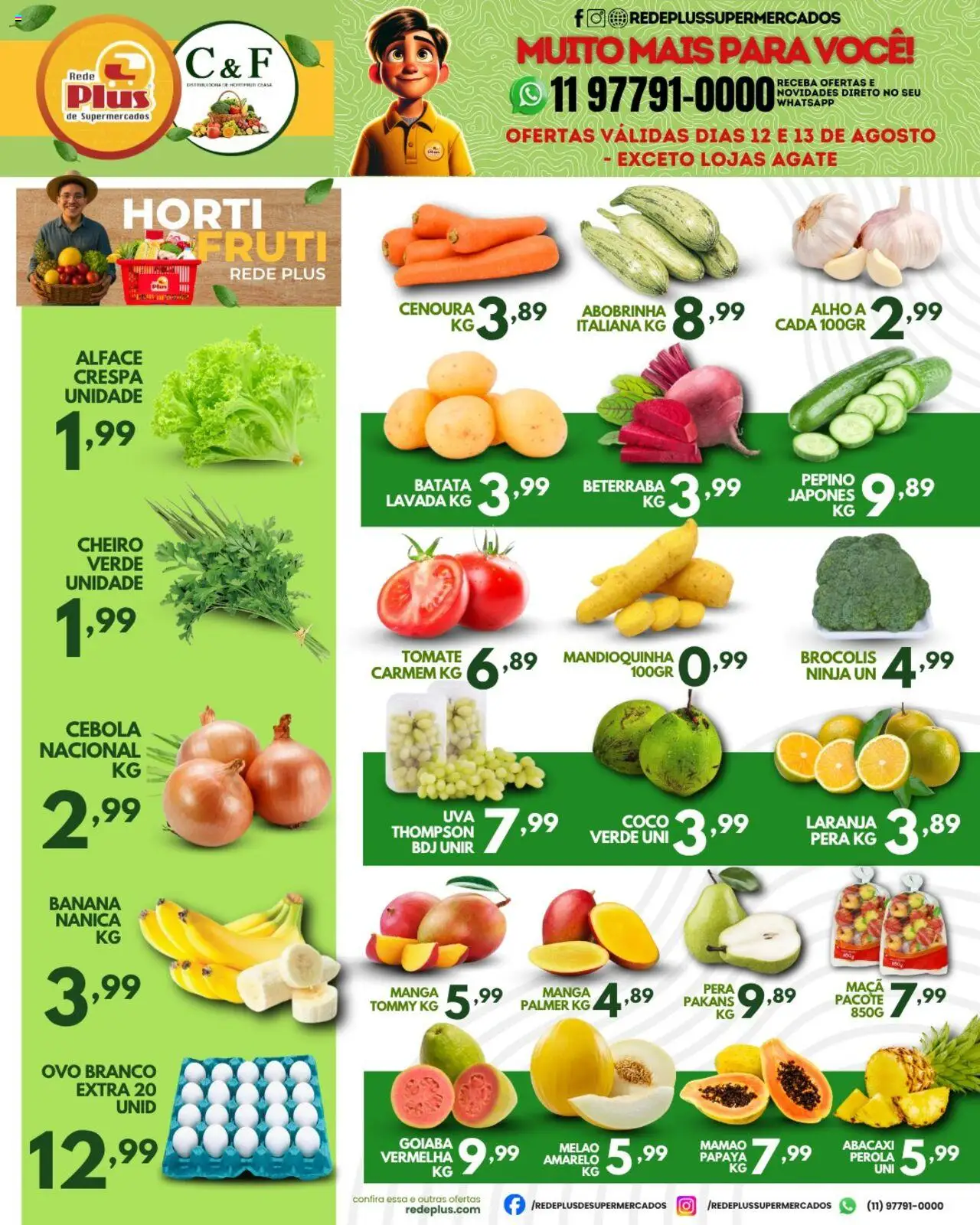 Rede Plus Supermercados folheto "Ofertas da semana" válido a partir de 12/08/2025 - número de página 1