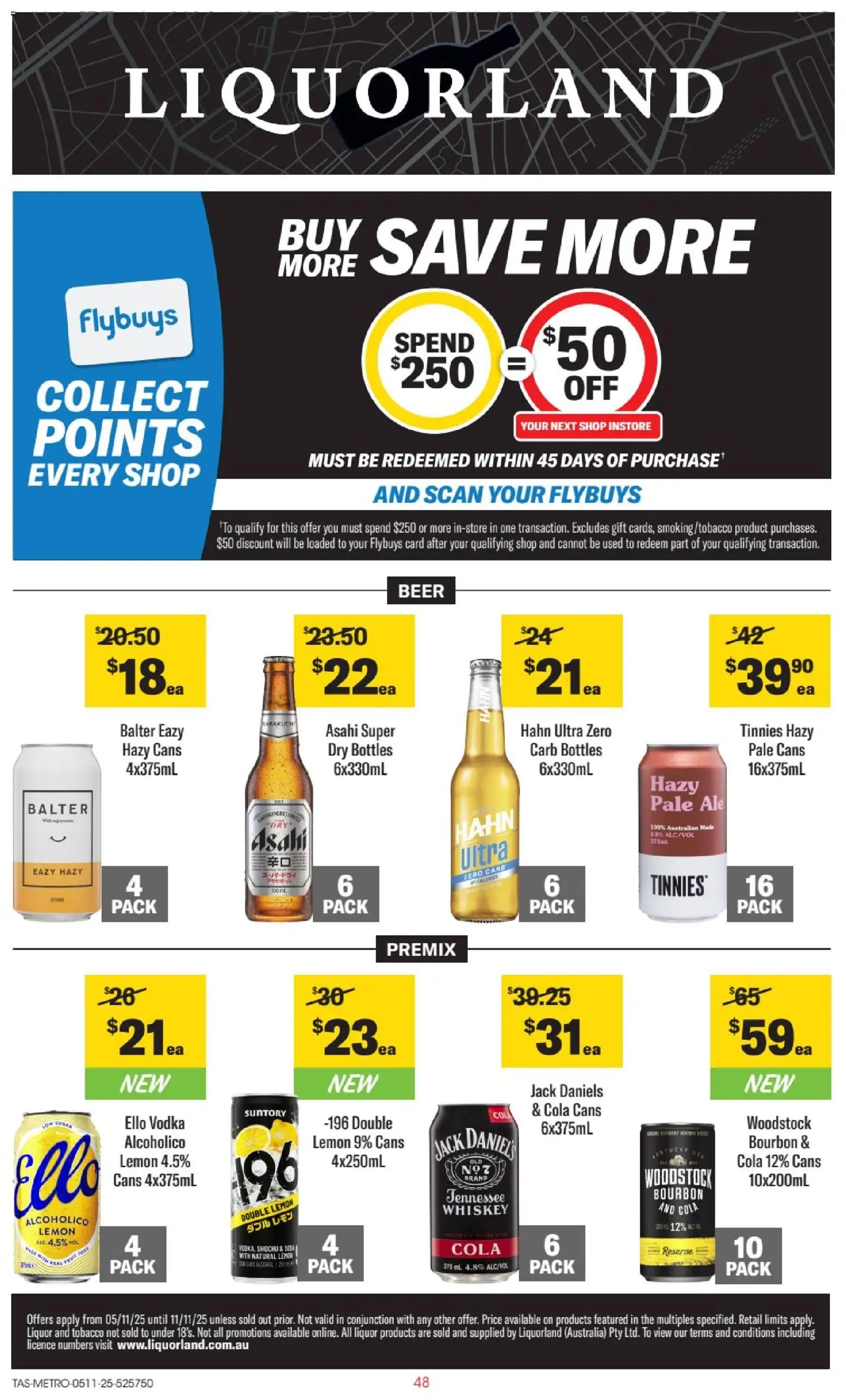 Preview of catalogue Catalogue TAS from shop Liquorland valid 05/11/2025