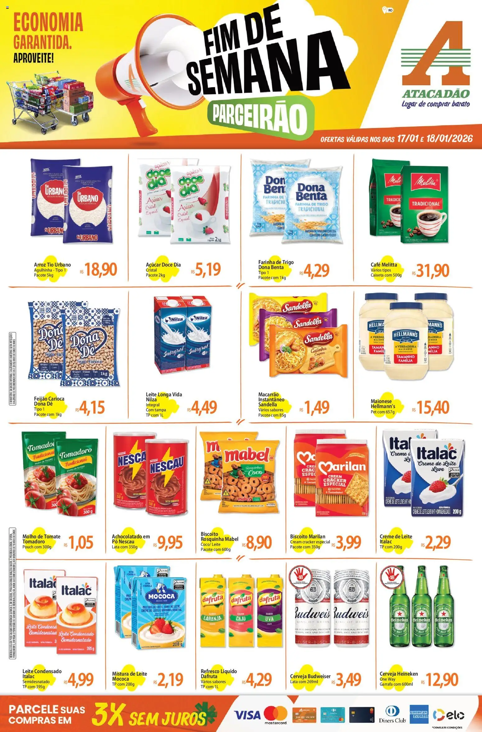 Pré-Visualização do folheto "Ofertas - RO" da loja Atacadão válido a partir de 17/01/2026