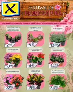 Pré-Visualização do folheto "X Supermercados ofertas Festival de Floricultura" da loja X Supermercados válido a partir de 25/04/2026