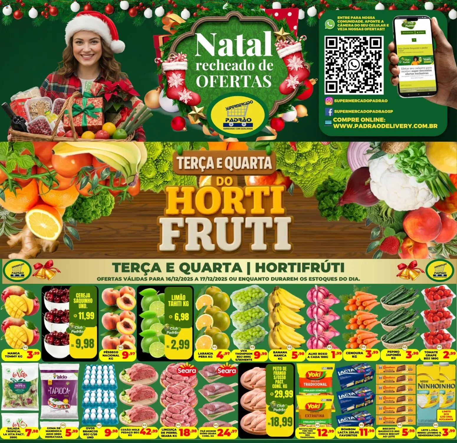 Pré-Visualização do folheto "Ofertas Hortifruti" da loja Supermercado Padrão válido a partir de 16/12/2025