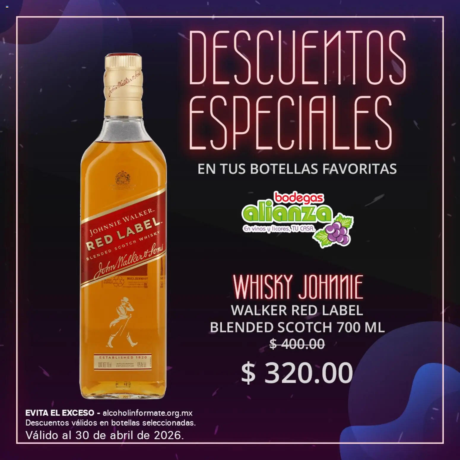 Vista previa las ofertas de la tienda Bodegas Alianza - Bodegas Alianza catálogo Descuentos especiales desde el 24/04/2026 