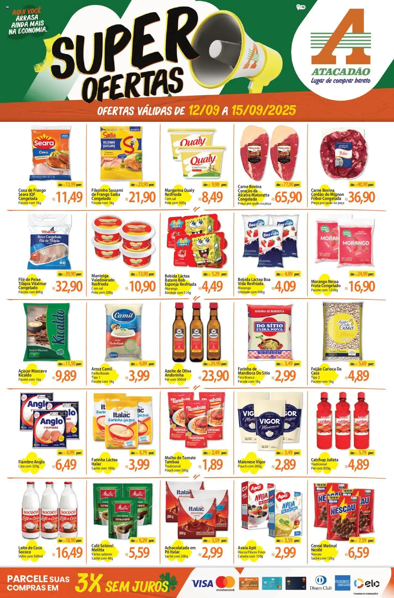 Atacadão folheto "Ofertas - PB" válido a partir de 12/09/2025 - número de página 1