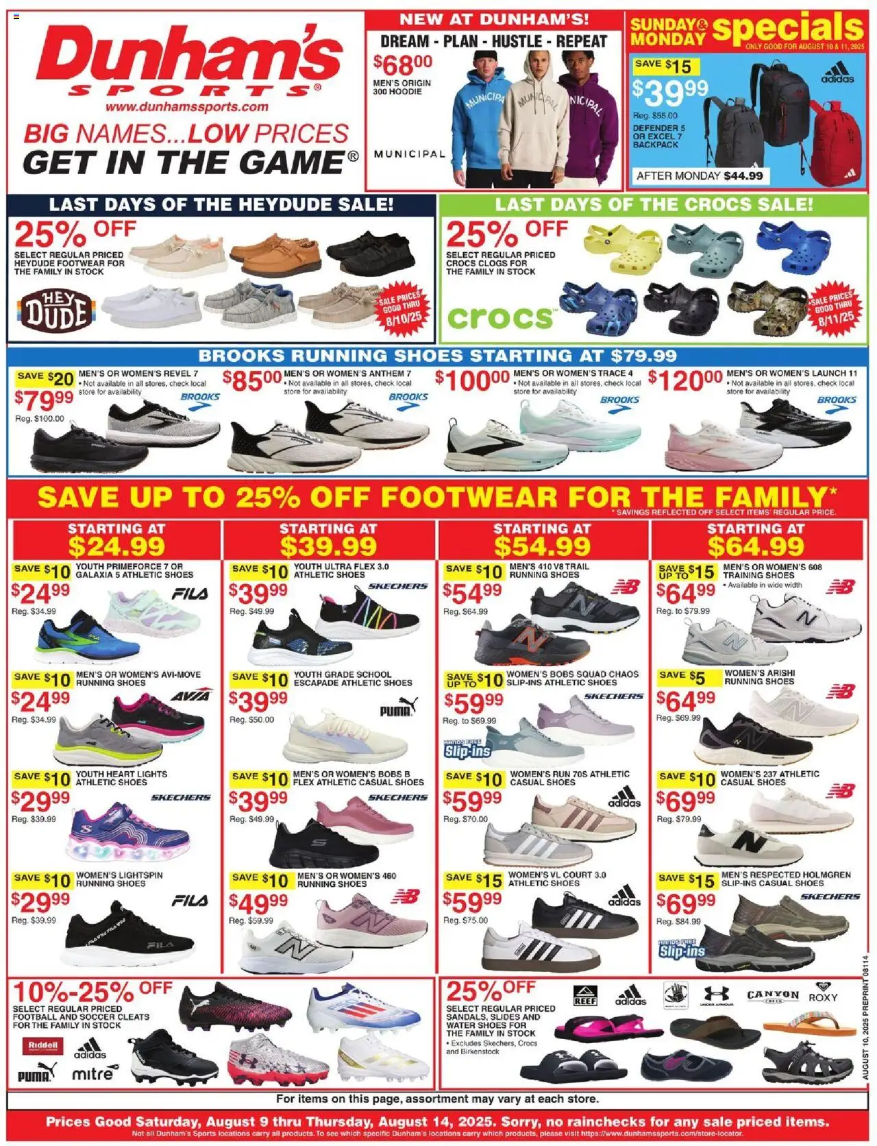 Dunham's Sports Weekly Ad from 08/09/2025 - Flyer - Page number 1