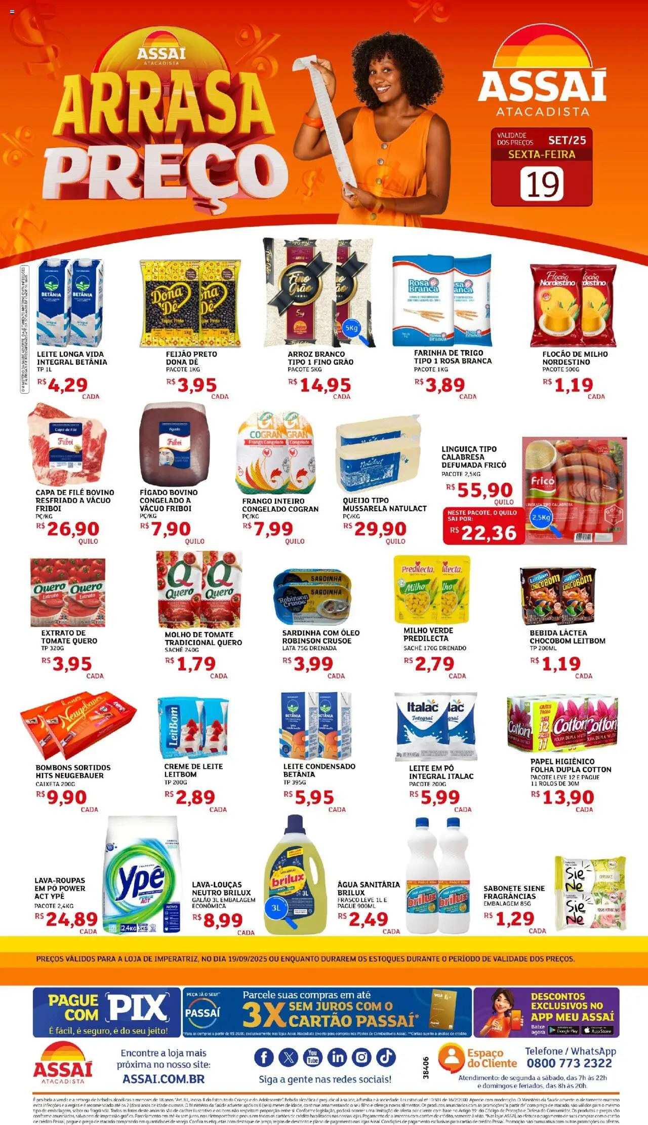 Assaí Atacadista folheto "Encarte - MA" válido a partir de 19/09/2025 - número de página 1 - Bebidas, Bebida, Leite, Creme, Pó, Sardinha, Neugebauer, Leite longa vida