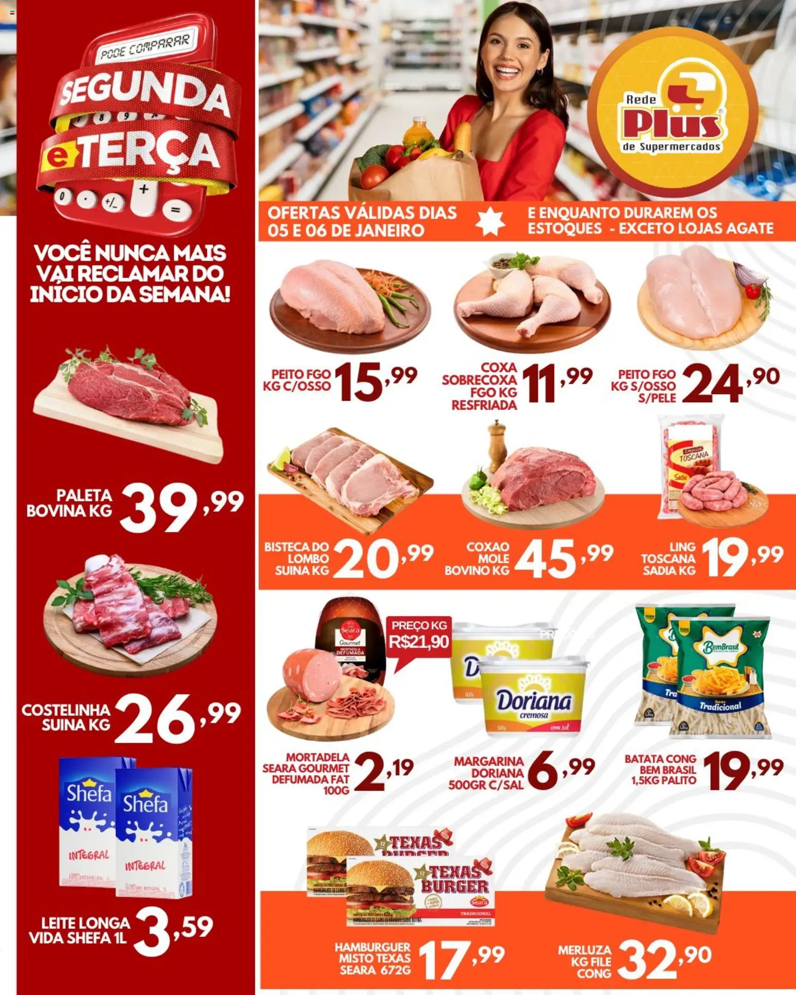 Pré-Visualização do folheto "Ofertas da semana" da loja Rede Plus Supermercados válido a partir de 05/01/2026