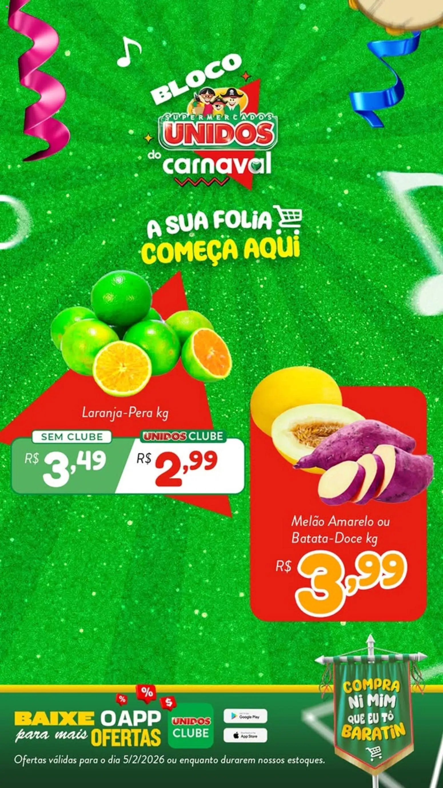 Pré-Visualização do folheto "Ofertas da semana" da loja Supermercados Unidos válido a partir de 05/02/2026