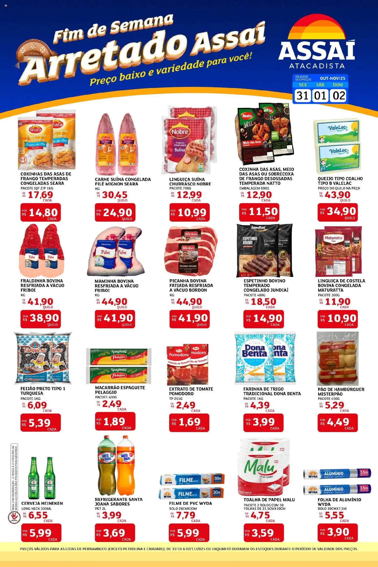 Pré-Visualização do folheto "Encarte - PE" da loja Assaí Atacadista válido a partir de 31/10/2025