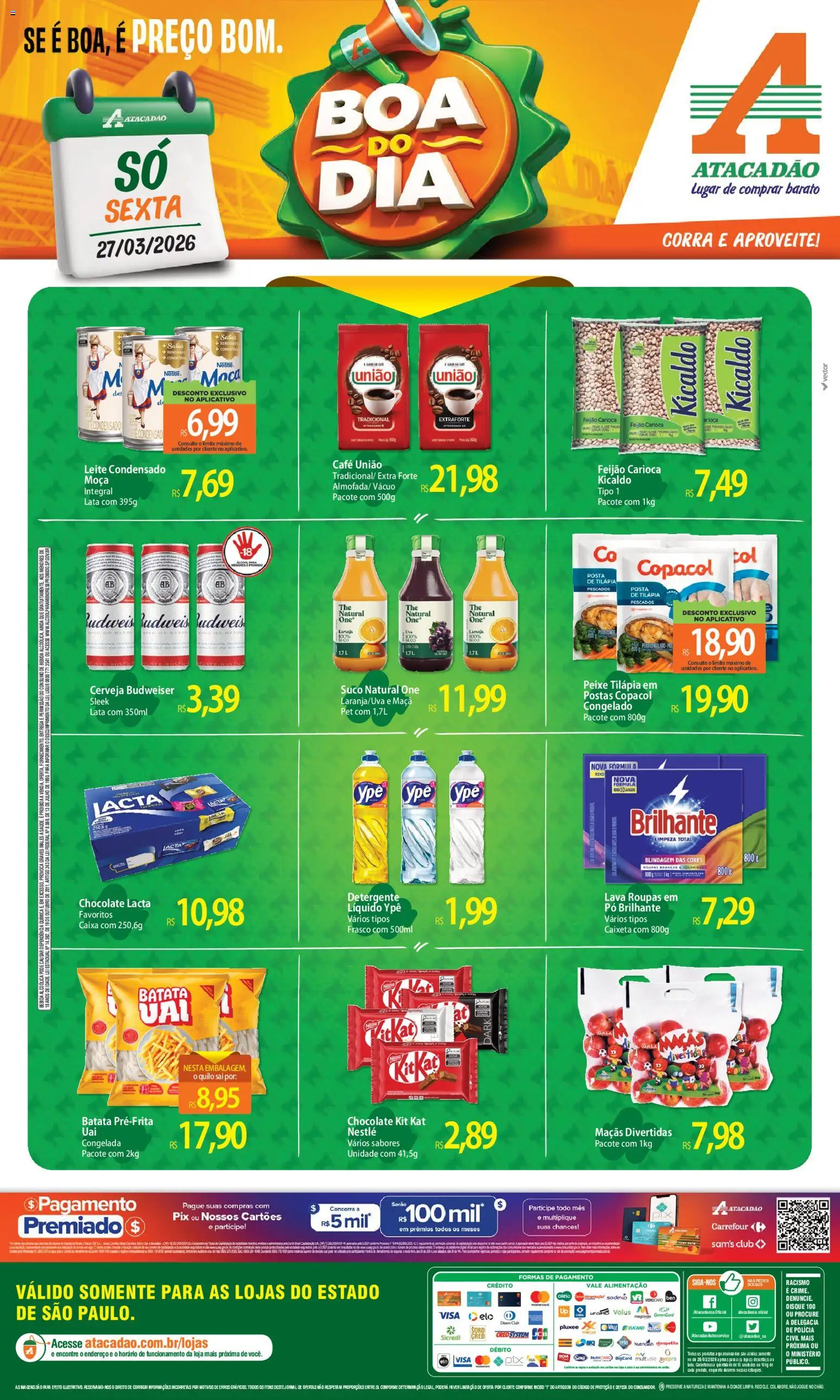 Pré-Visualização do folheto "Atacadão ofertas - SP" da loja Atacadão válido a partir de 27/03/2026