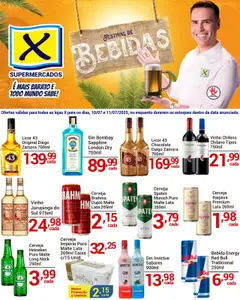 Pré-Visualização do folheto "Ofertas Festival de Bebidas" da loja X Supermercados válido a partir de 10/07/2025