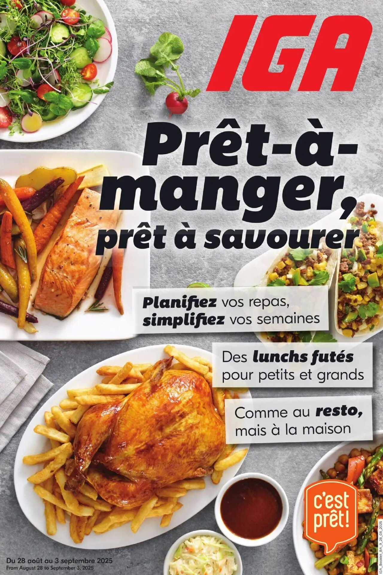 IGA flyer valid from Aug 28, 2025 - page number 1