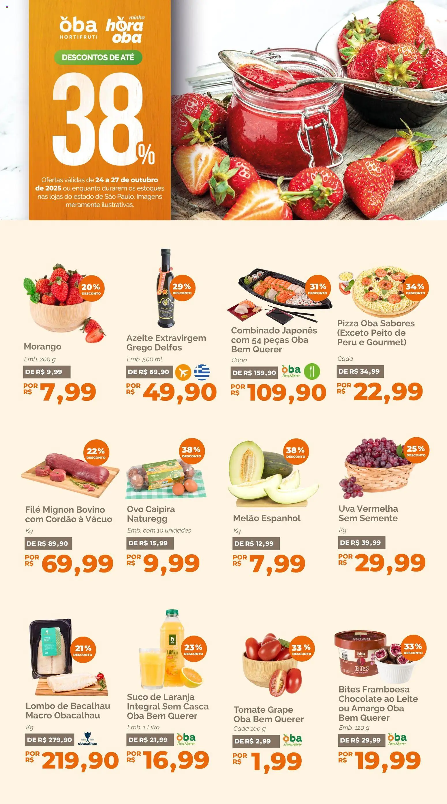 Oba Hortifruti folheto "Ofertas da semana" válido a partir de 24/10/2025 - número de página 1