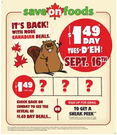 Preview of leaflet Weekly flyer / circulaire from shop Save on foods is valid from Sep 11, 2025