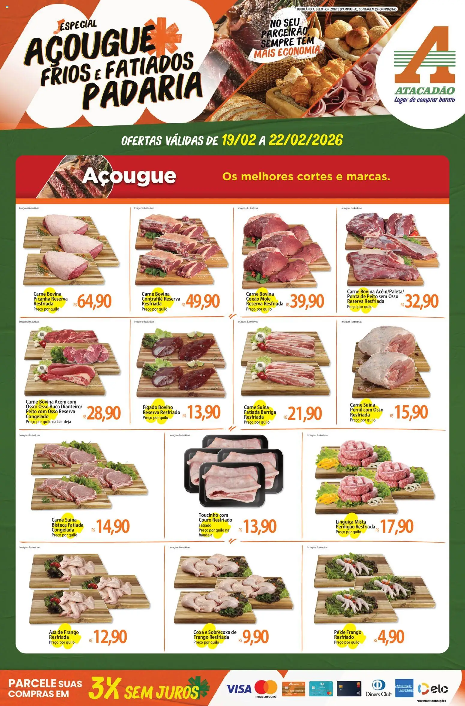 Pré-Visualização do folheto "Ofertas - MG" da loja Atacadão válido a partir de 19/02/2026