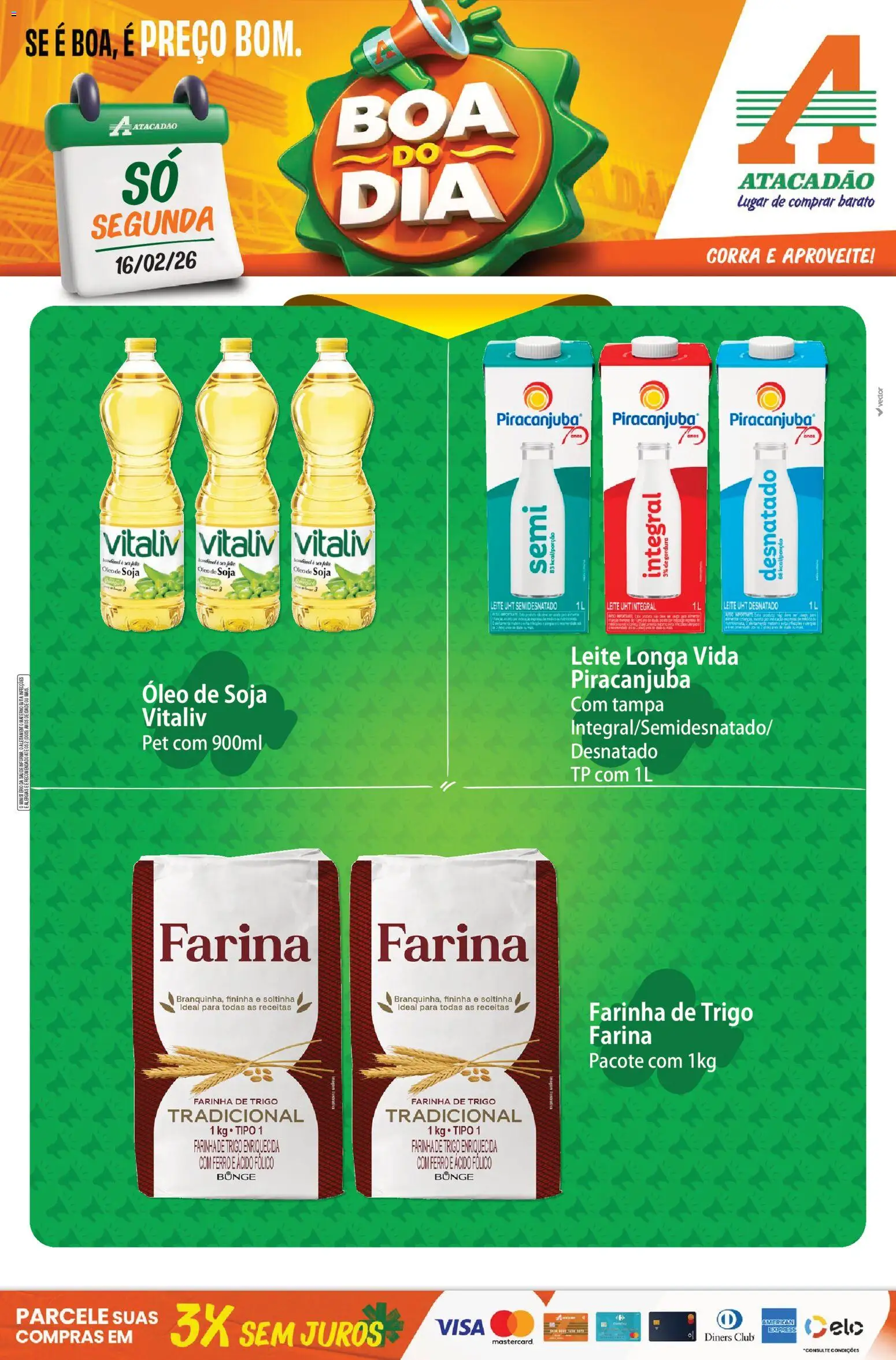 Pré-Visualização do folheto "Ofertas - DF" da loja Atacadão válido a partir de 16/02/2026