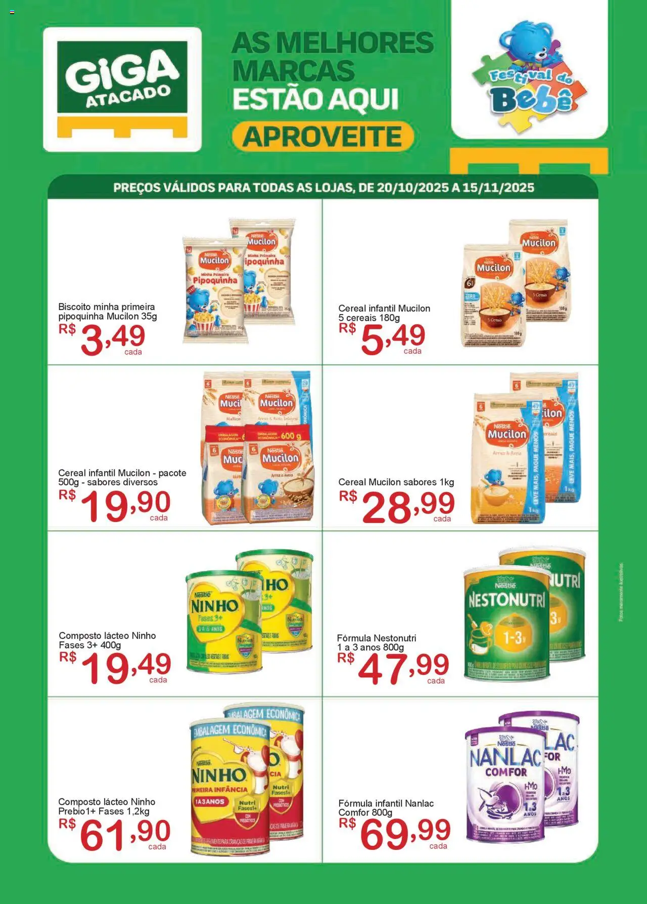 GIGA Atacado folheto "Ofertas Festival do Bebê" válido a partir de 20/10/2025 - número de página 1