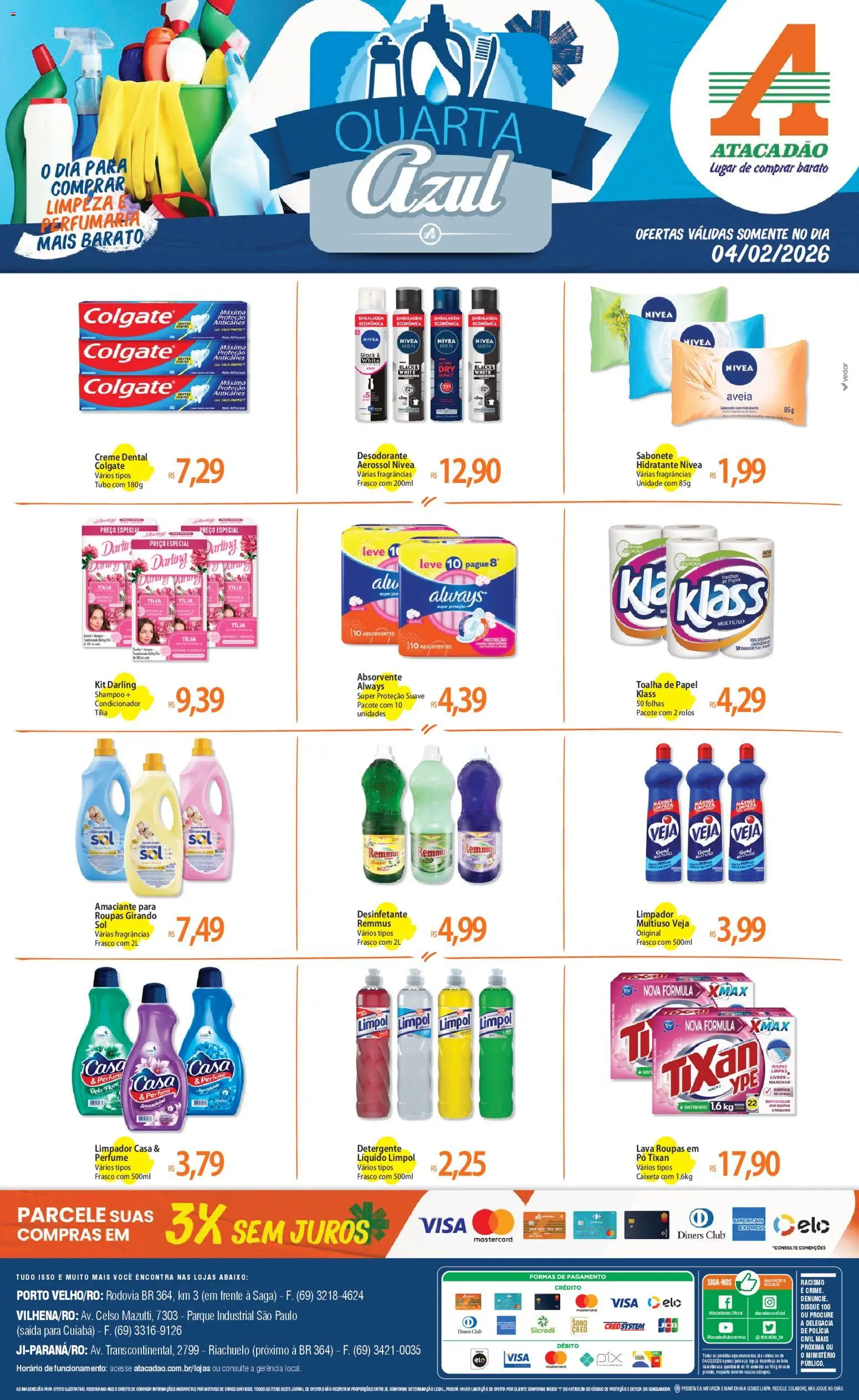 Pré-Visualização do folheto "Ofertas - RO" da loja Atacadão válido a partir de 04/02/2026