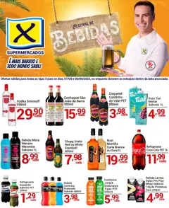 Pré-Visualização do folheto "Ofertas Festival de Bebidas" da loja X Supermercados válido a partir de 07/08/2025
