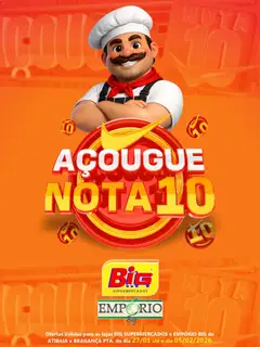 Pré-Visualização do folheto "Ofertas do Açougue" da loja Big Supermercados válido a partir de 27/01/2026