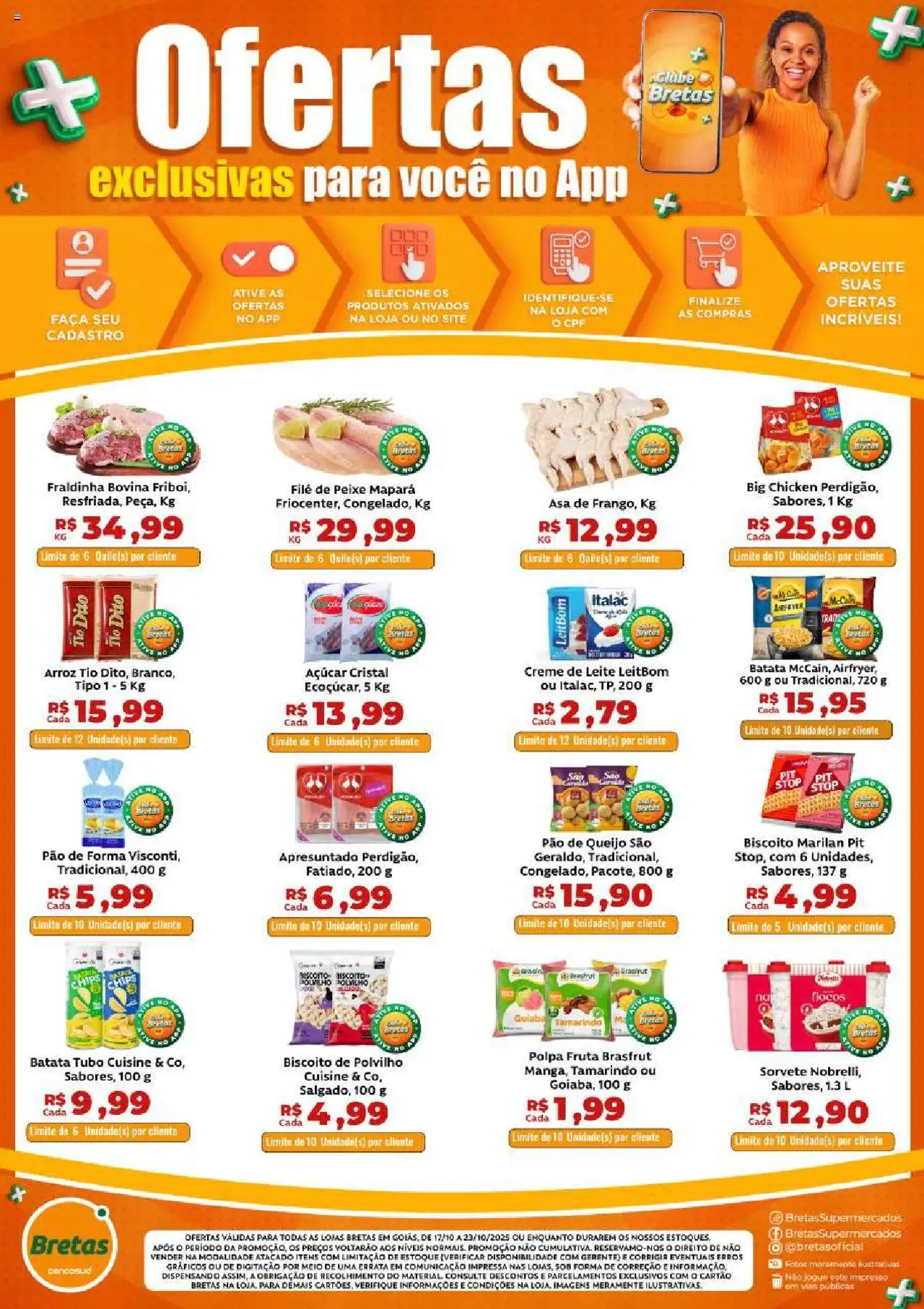 Bretas folheto "Ofertas Exclusivas" válido a partir de 17/10/2025 - número de página 1