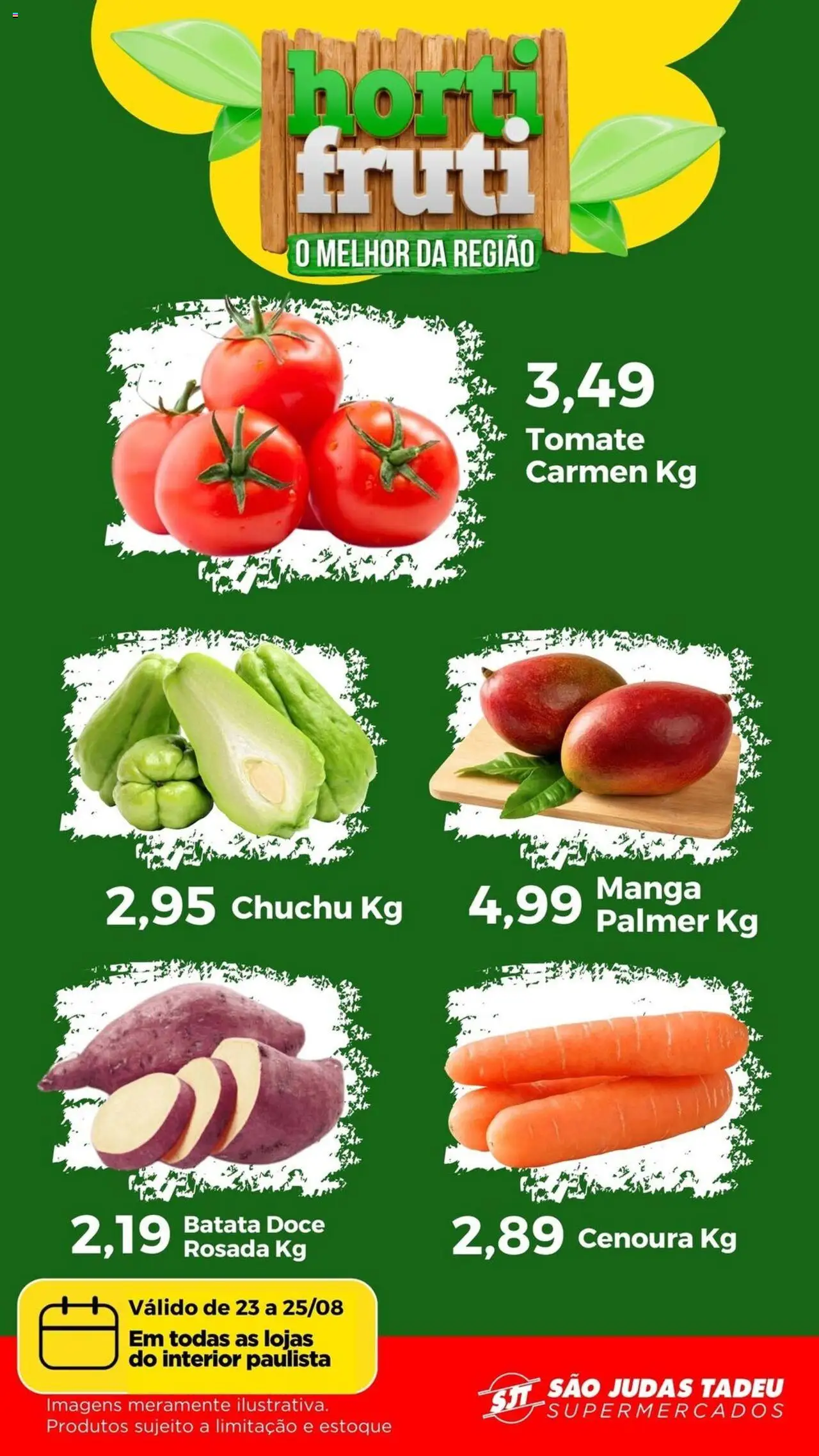 São Judas Tadeu folheto "Ofertas Hortifruti" válido a partir de 23/08/2025 - número de página 1