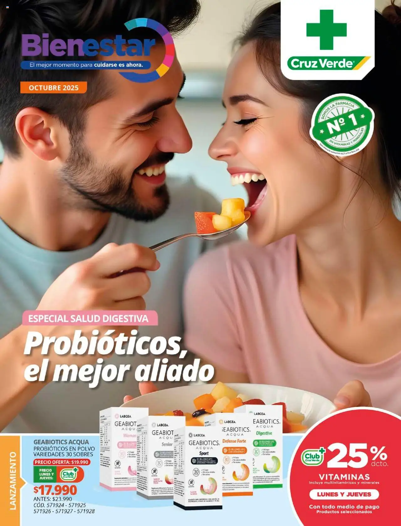 Cruz Verde Bienestar > válido desde 30.09.2025 > número de página 1 - Probióticos, Vitaminas, Polvo