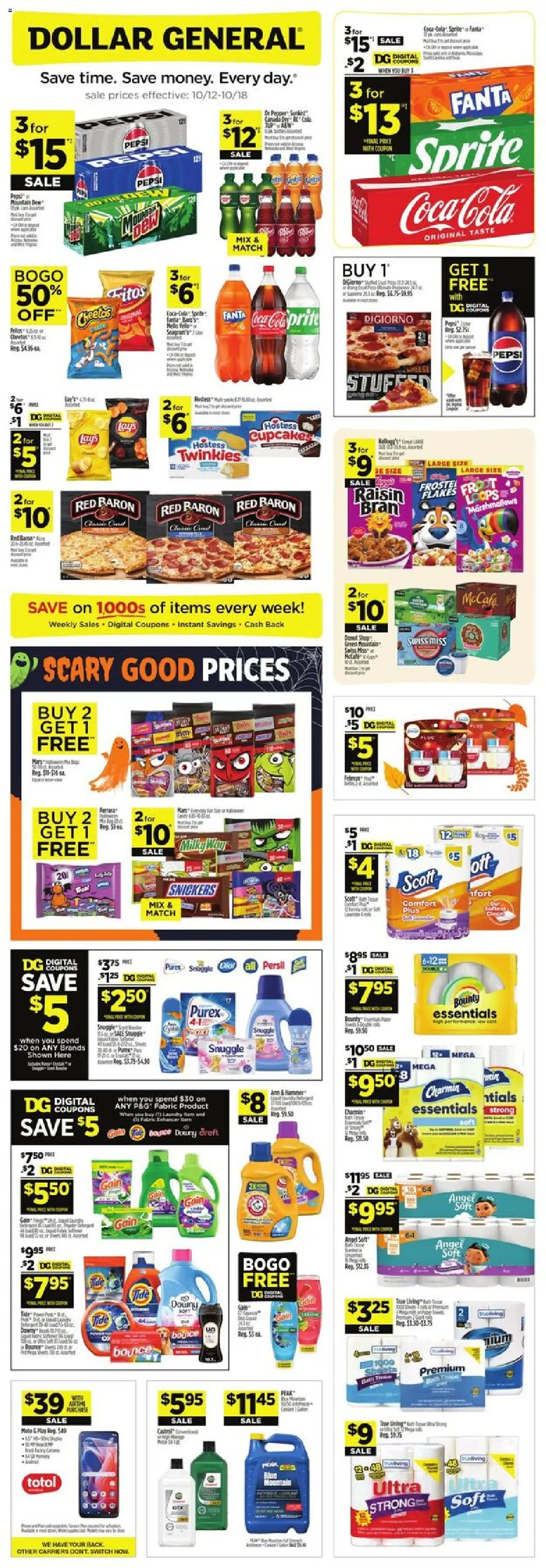 Dollar General AD for next week (10/12/2025) >> Sales Ad - Page number 1