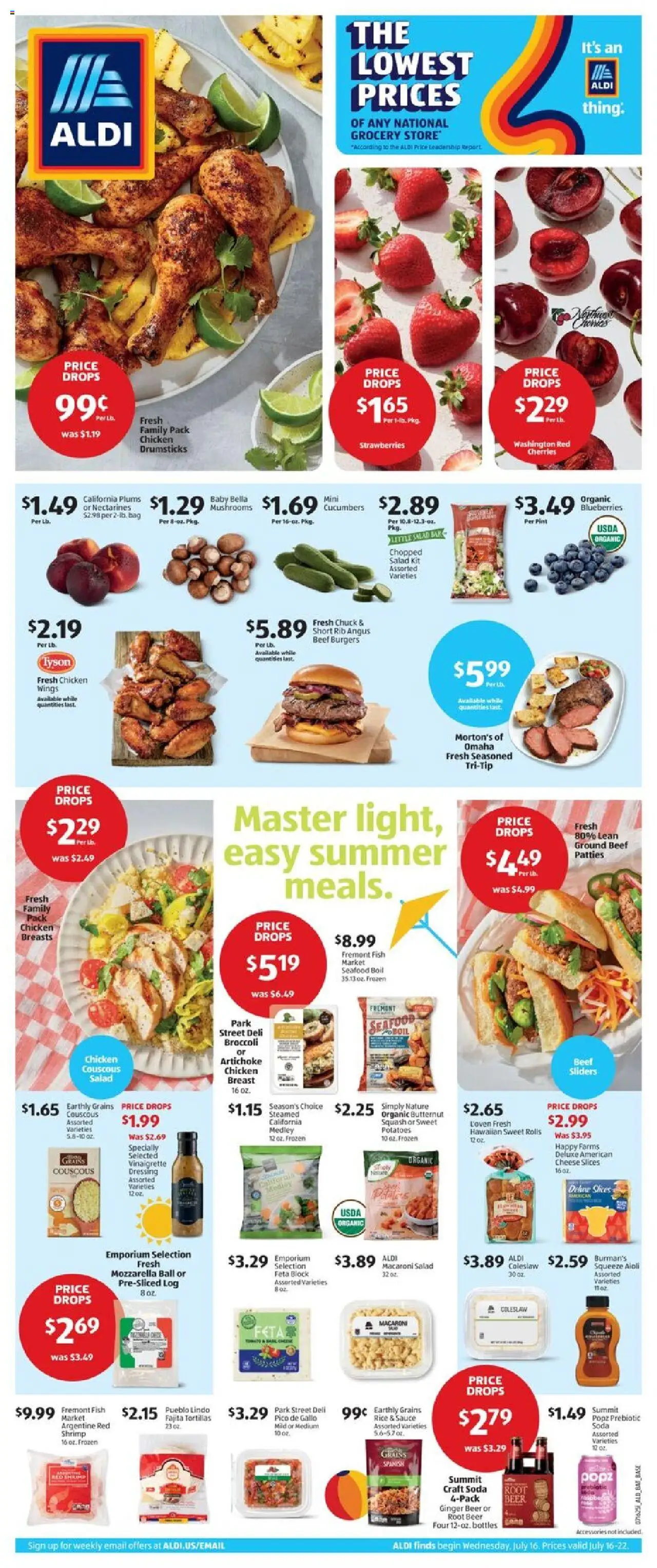 Aldi Weekly Ad from 07/16/2025 - Flyer, Sales ad - Page number 1