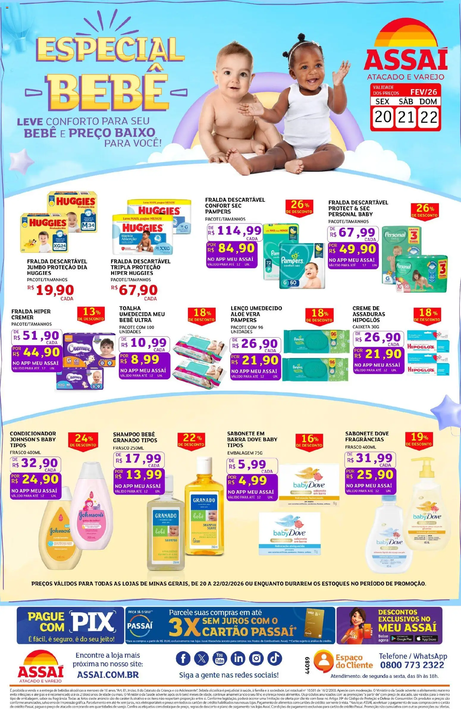 Pré-Visualização do folheto "Encarte - MG" da loja Assaí Atacadista válido a partir de 20/02/2026