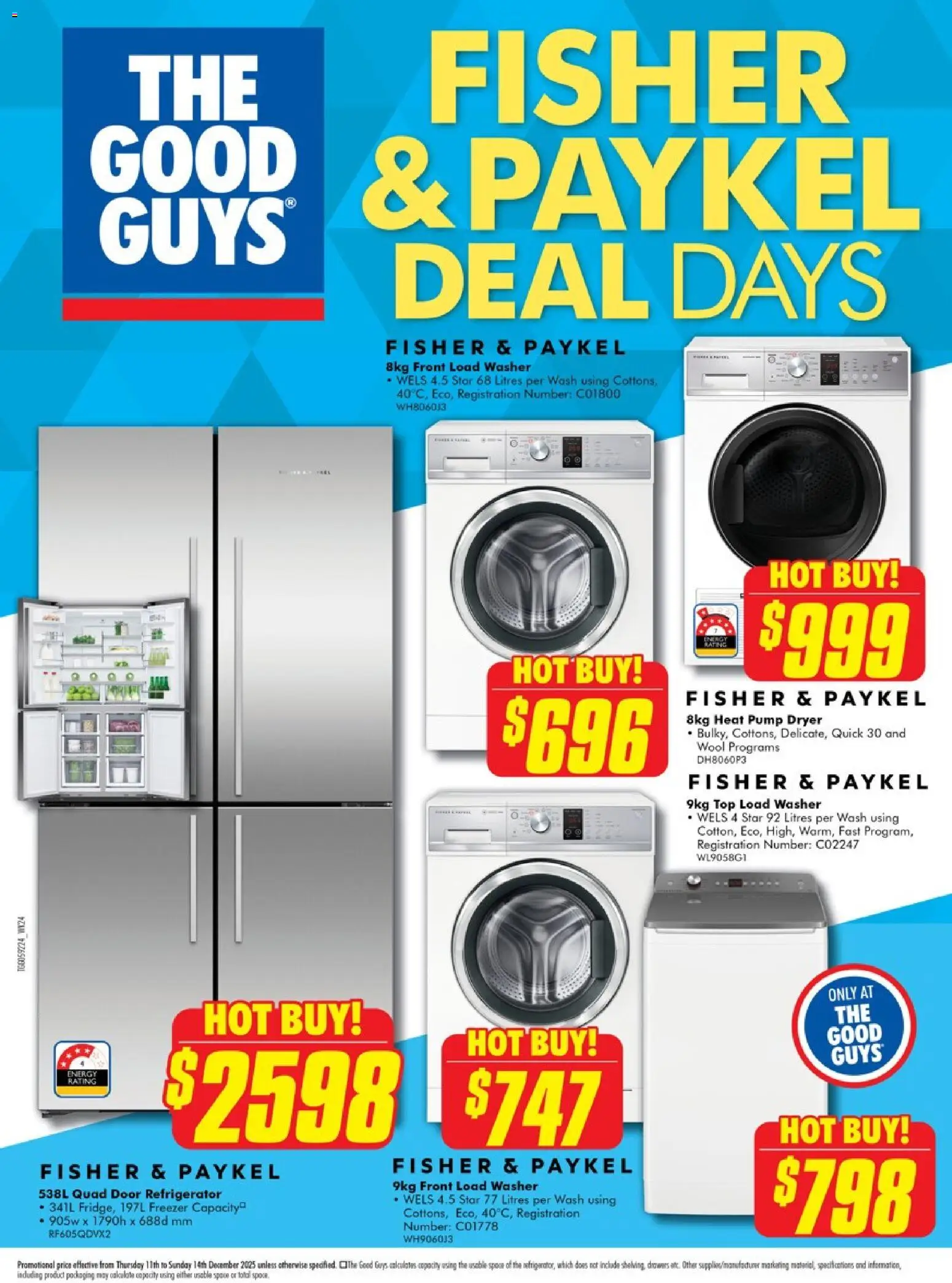 Preview of catalogue Fisher & Paykel Deal Days from shop The Good Guys valid 10/12/2025