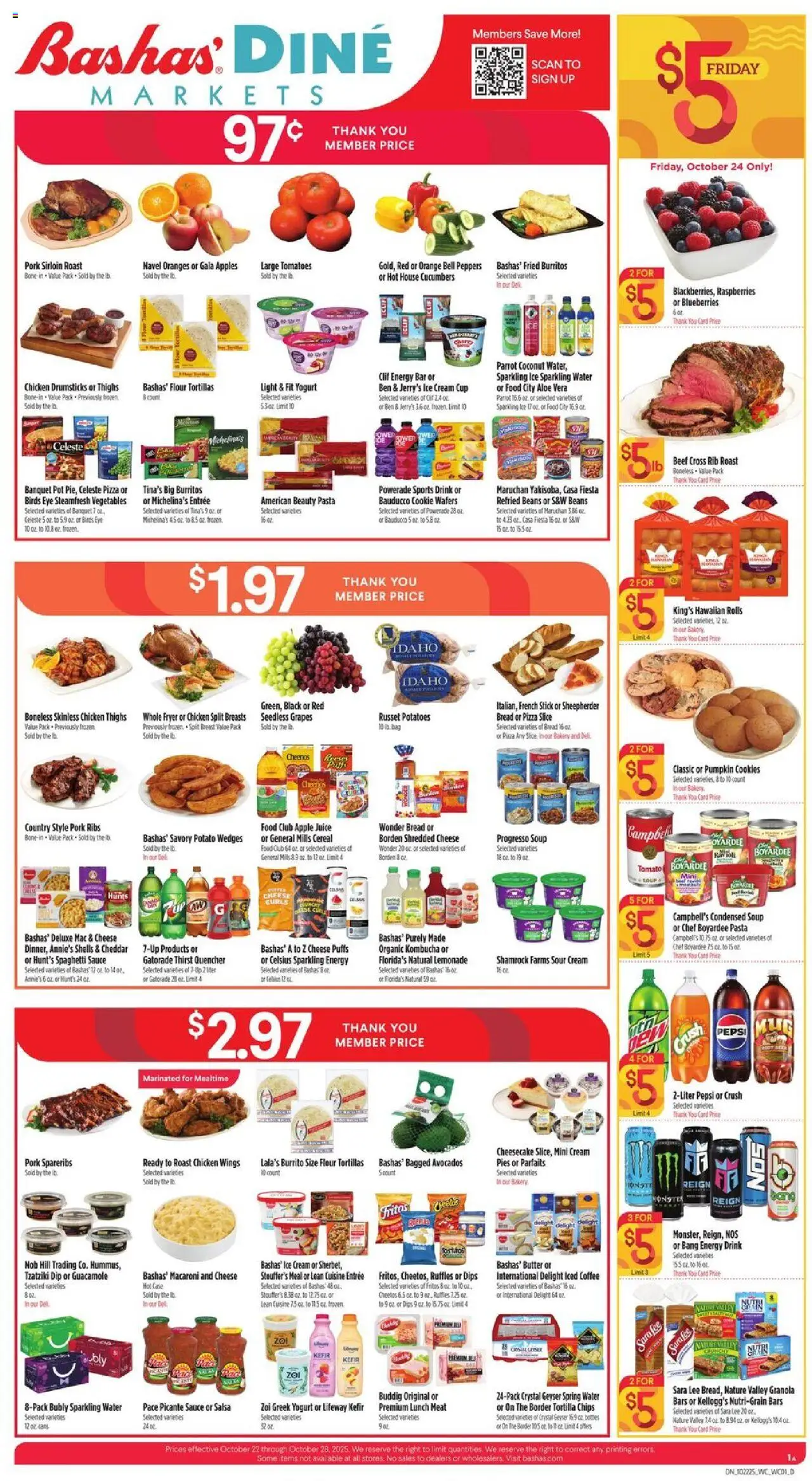 Basha's Dine from 10/22/2025 - Flyer - Page number 1