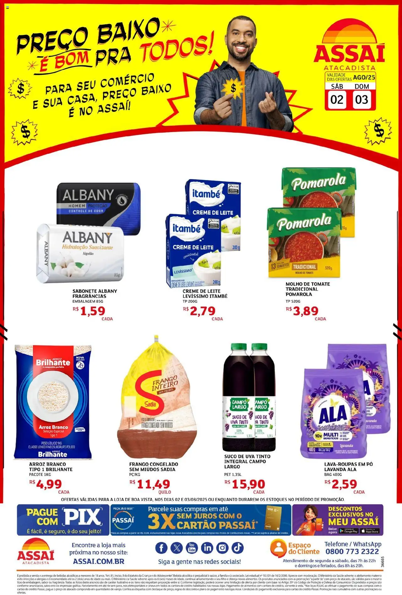 Assaí Atacadista folheto "Encarte - RR" válido a partir de 02/08/2025 - número de página 1