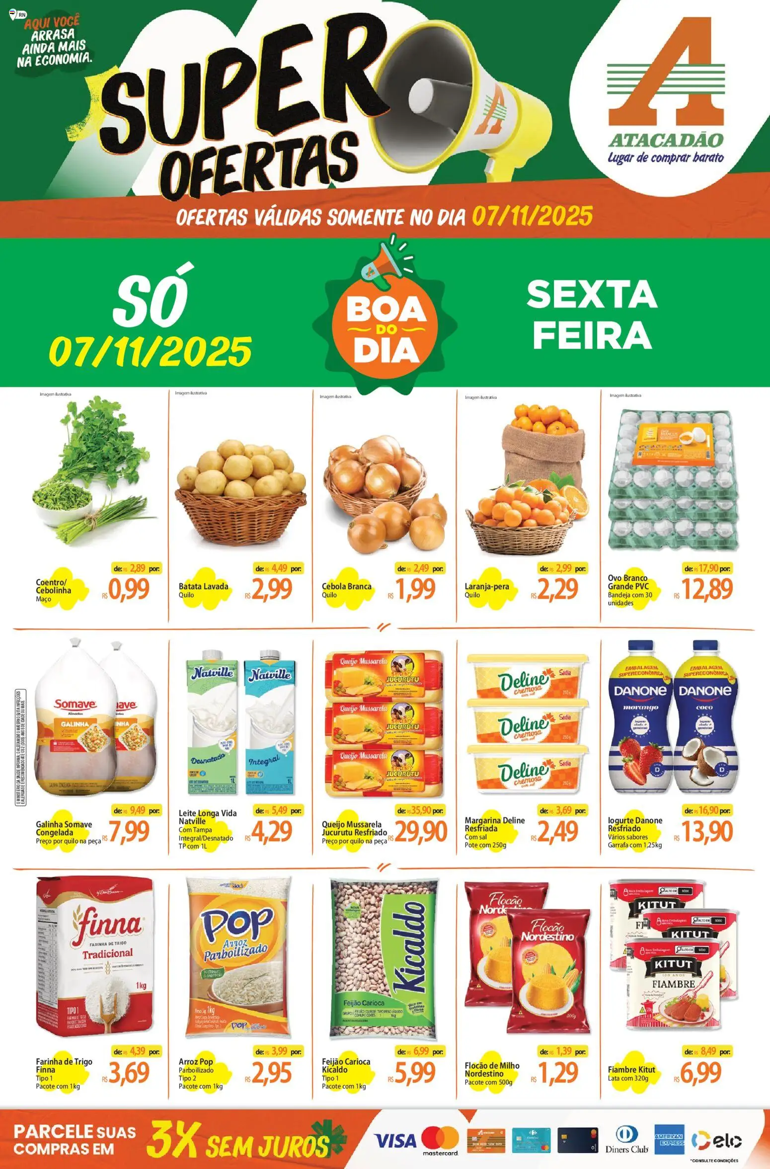 Pré-Visualização do folheto "Ofertas - RN" da loja Atacadão válido a partir de 07/11/2025