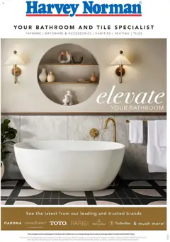 Preview of catalogue Elevate Your Bathroom from shop Harvey Norman valid 03/10/2025