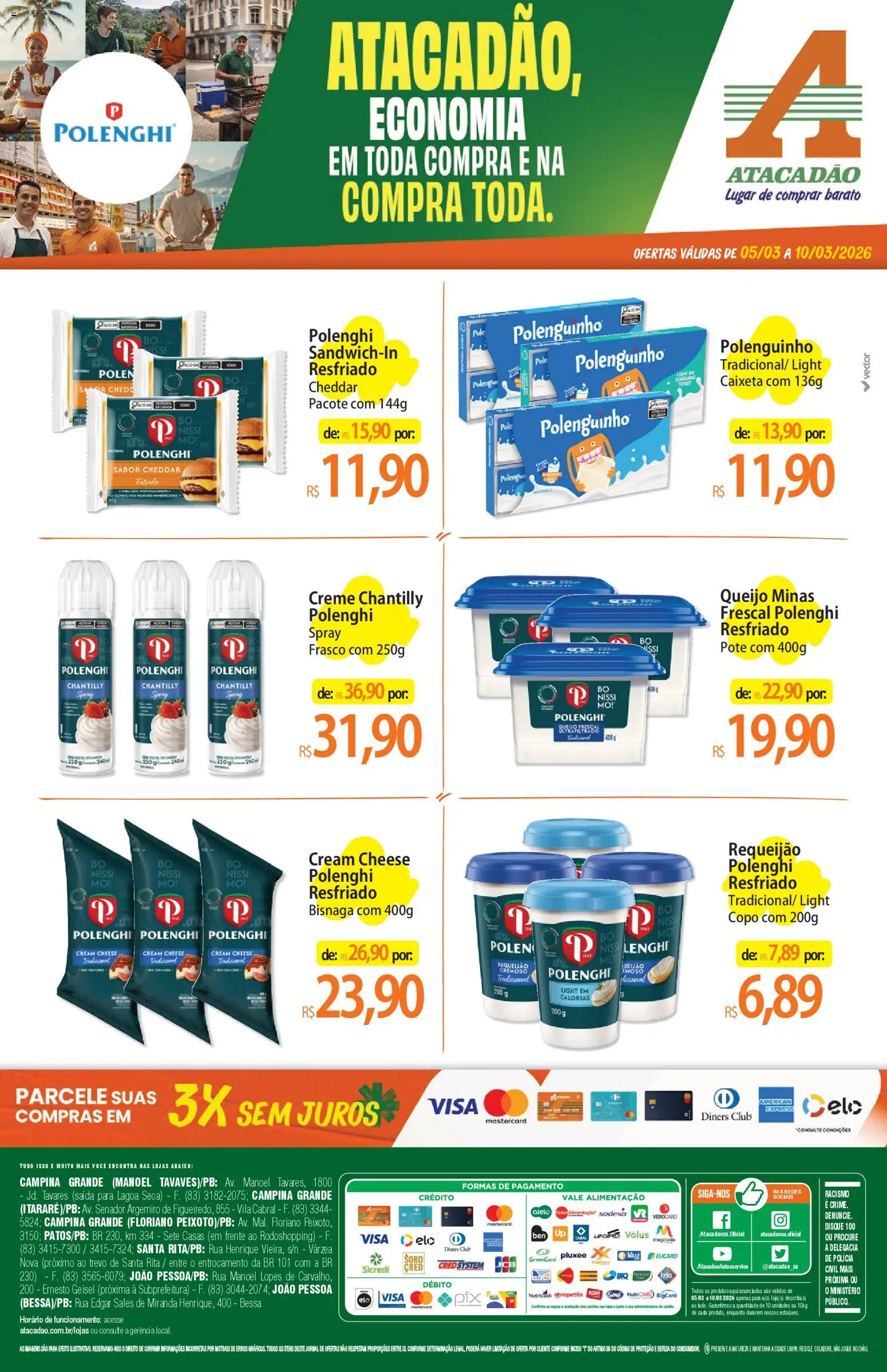 Pré-Visualização do folheto "Atacadão ofertas - PB" da loja Atacadão válido a partir de 05/03/2026