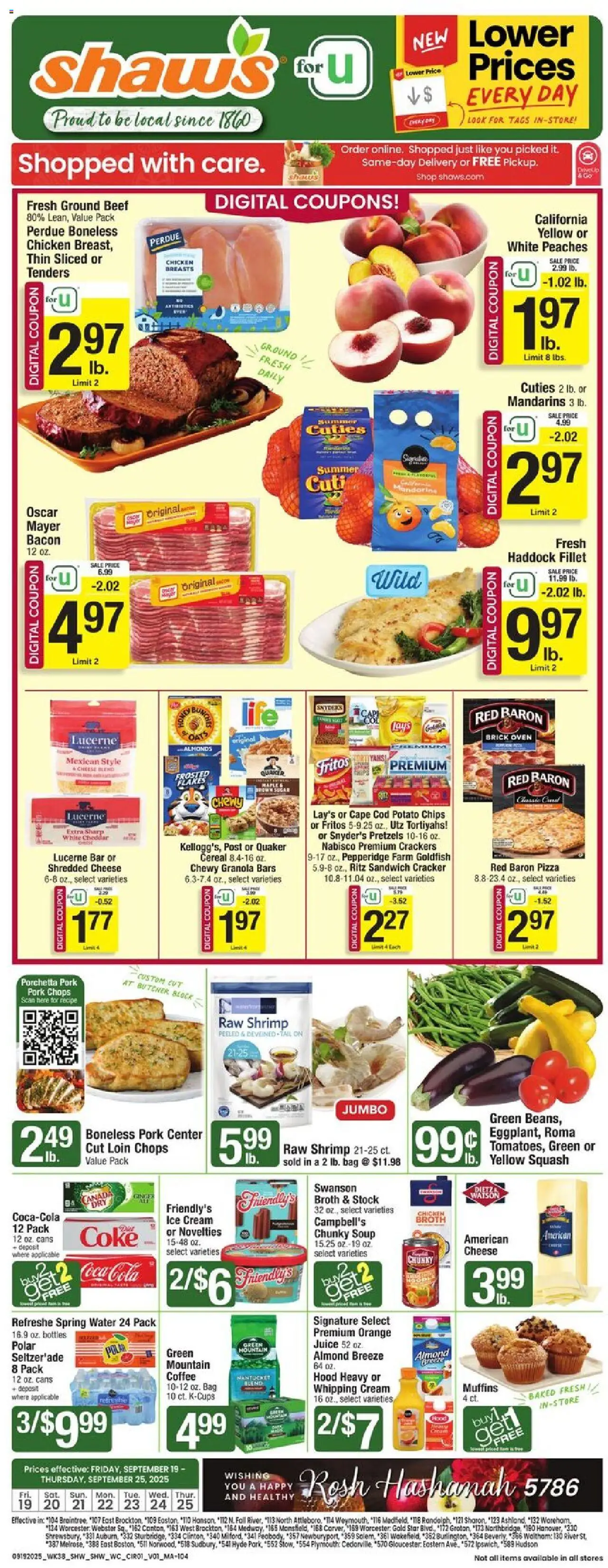 Shaw's Weekly Ad from 09/19/2025 - Flyer - Page number 1
