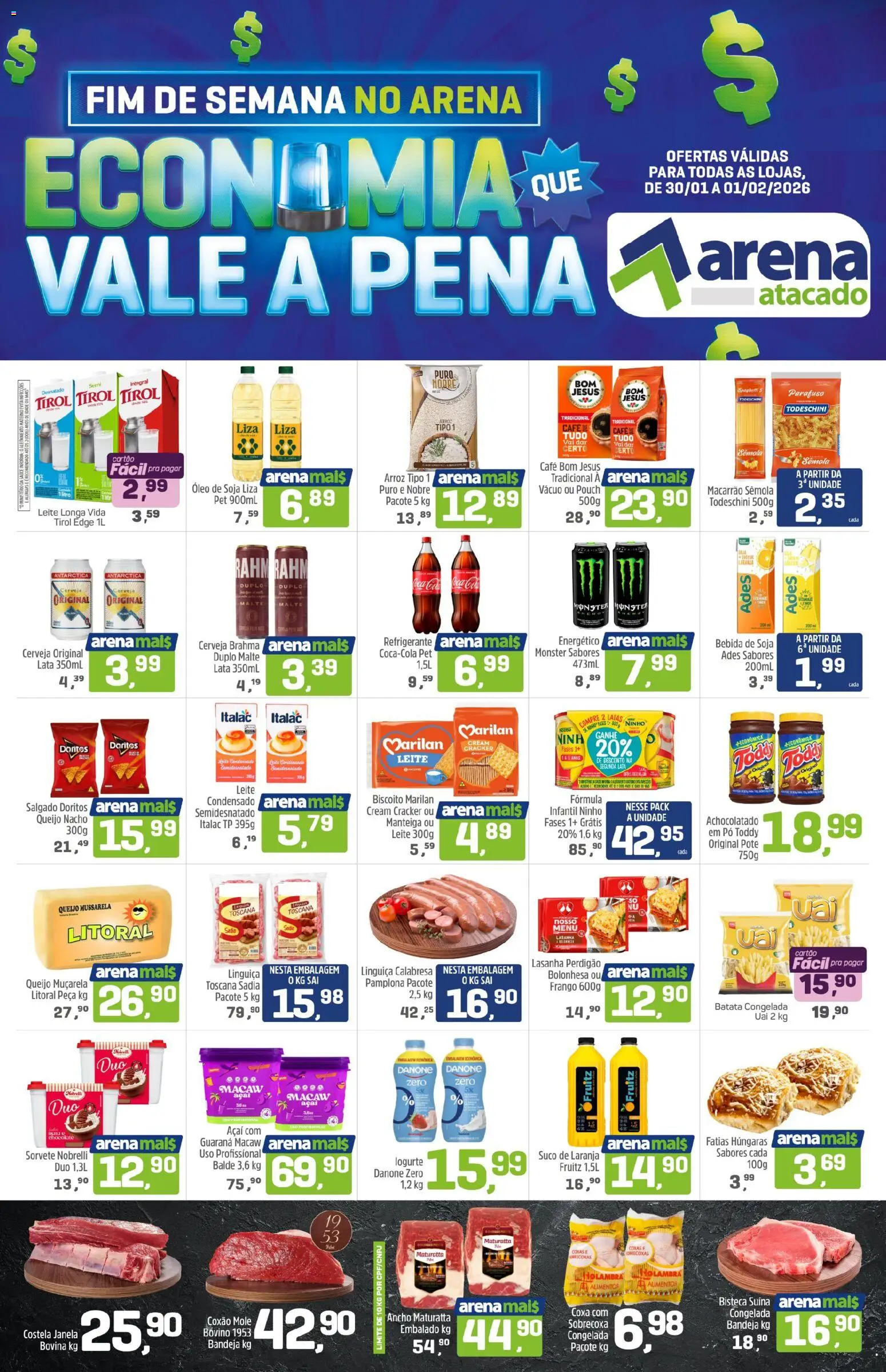 Pré-Visualização do folheto "Ofertas da semana" da loja Arena Atacado válido a partir de 30/01/2026