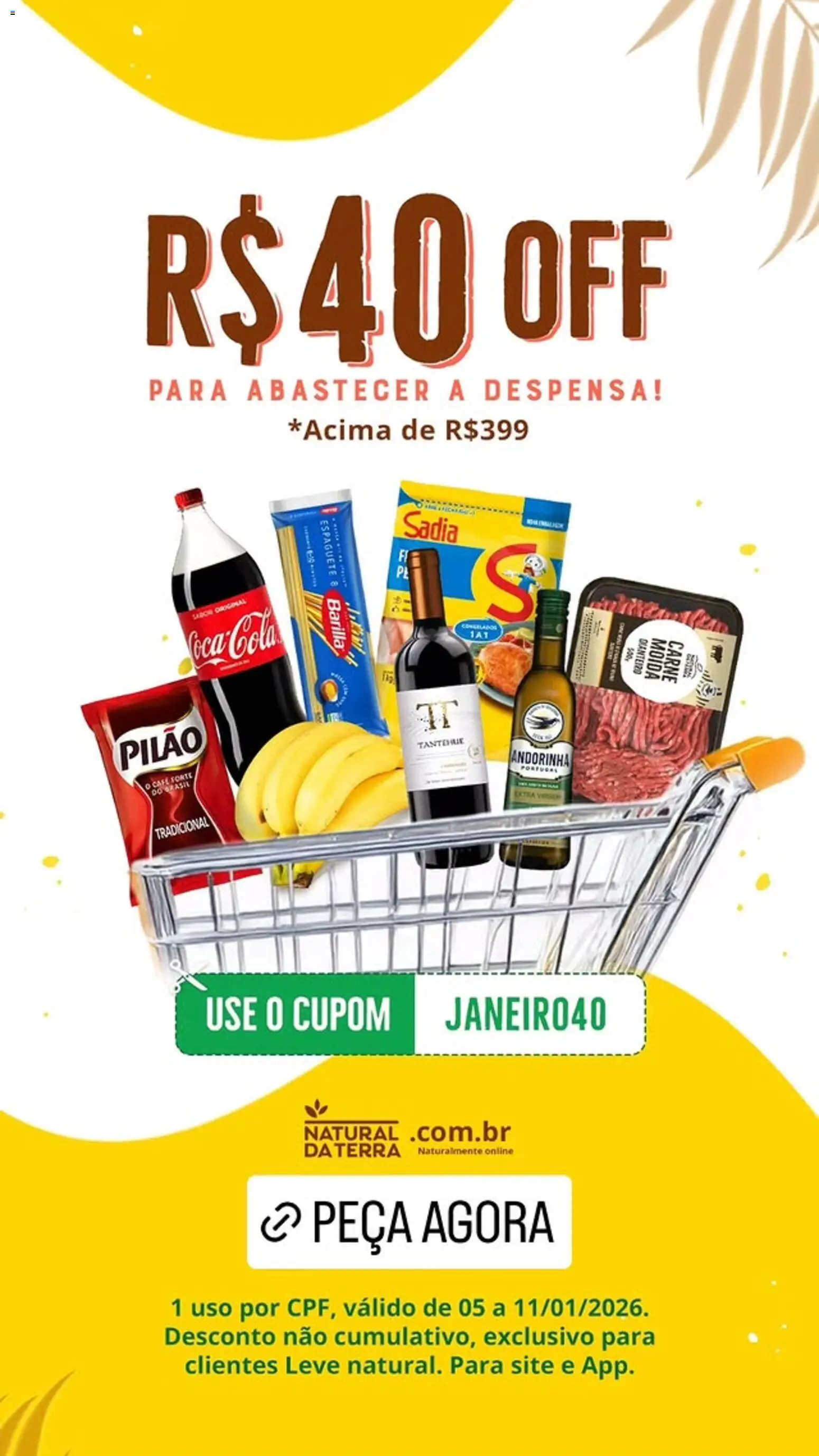 Pré-Visualização do folheto "Ofertas da semana" da loja Natural da Terra válido a partir de 05/01/2026