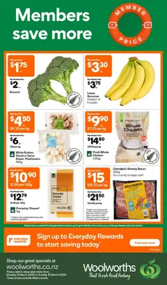 Preview of catalogue Woolworths South Island catalogue from shop Woolworths valid 9 Mar 2026