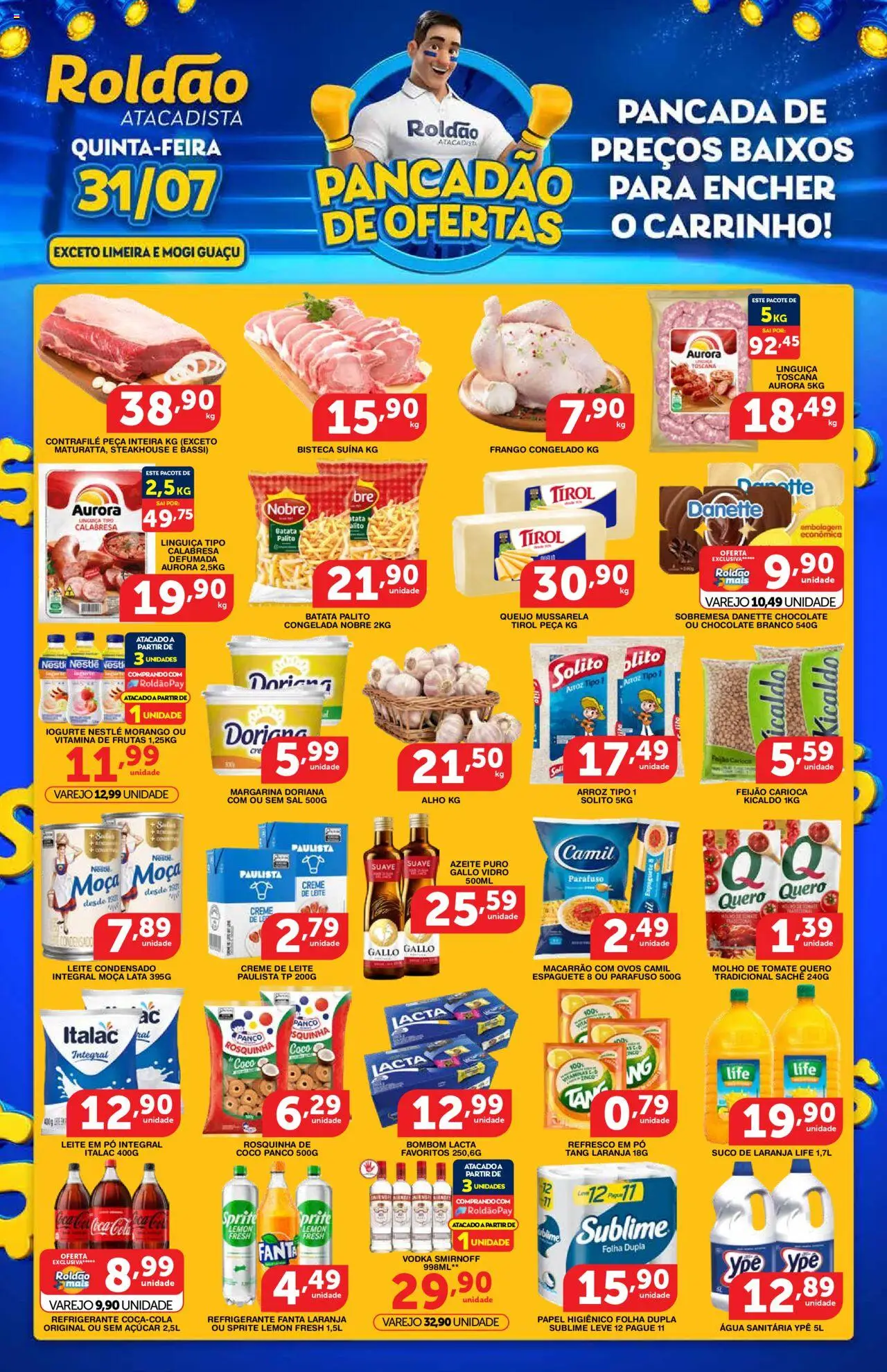 Roldão folheto "Ofertas Pancadão + Fim de Semana Arrasador" válido a partir de 31/07/2025 - número de página 1