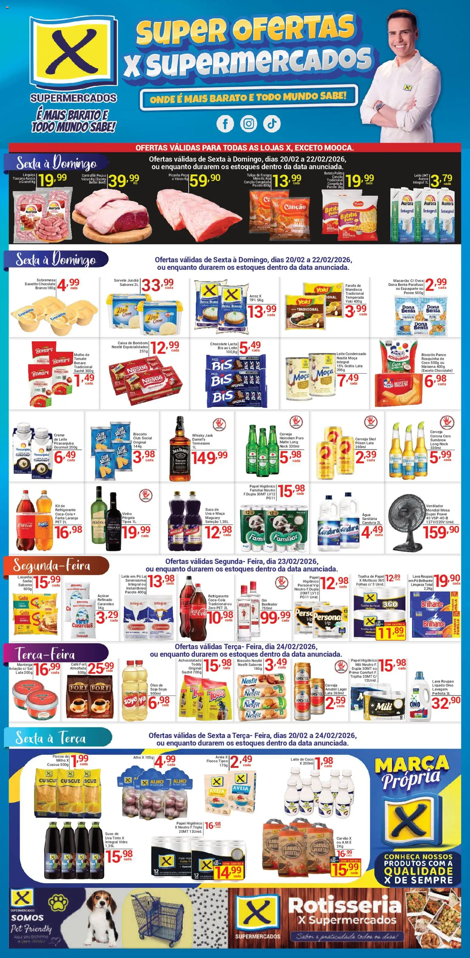 Pré-Visualização do folheto "Ofertas da semana" da loja X Supermercados válido a partir de 20/02/2026