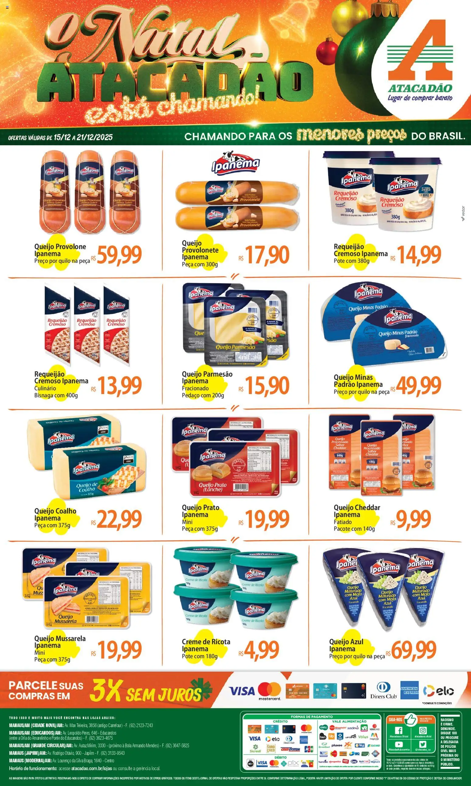 Pré-Visualização do folheto "Ofertas - AM" da loja Atacadão válido a partir de 15/12/2025