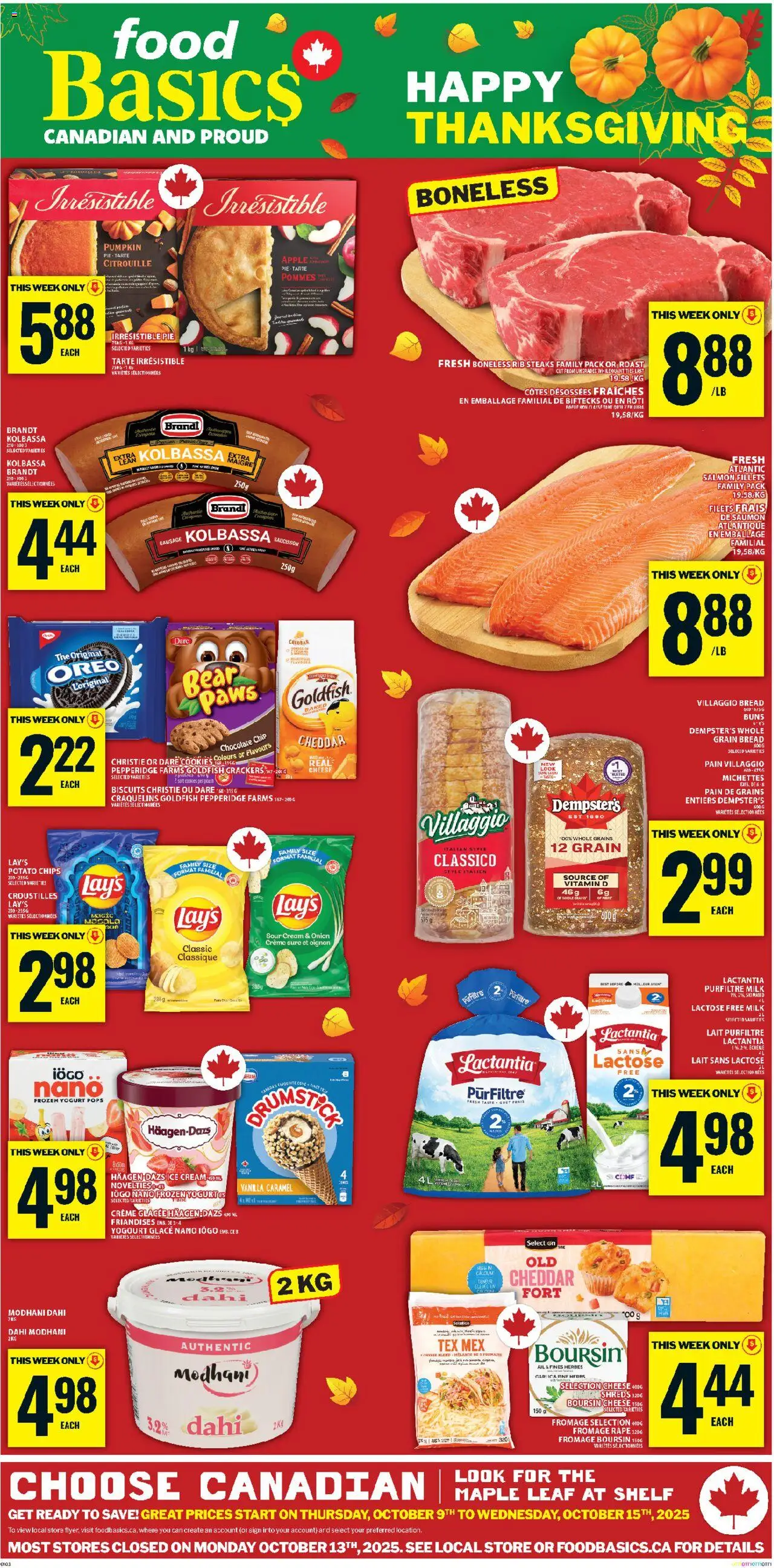 Food Basics flyer valid from Oct 09, 2025 - page number 1