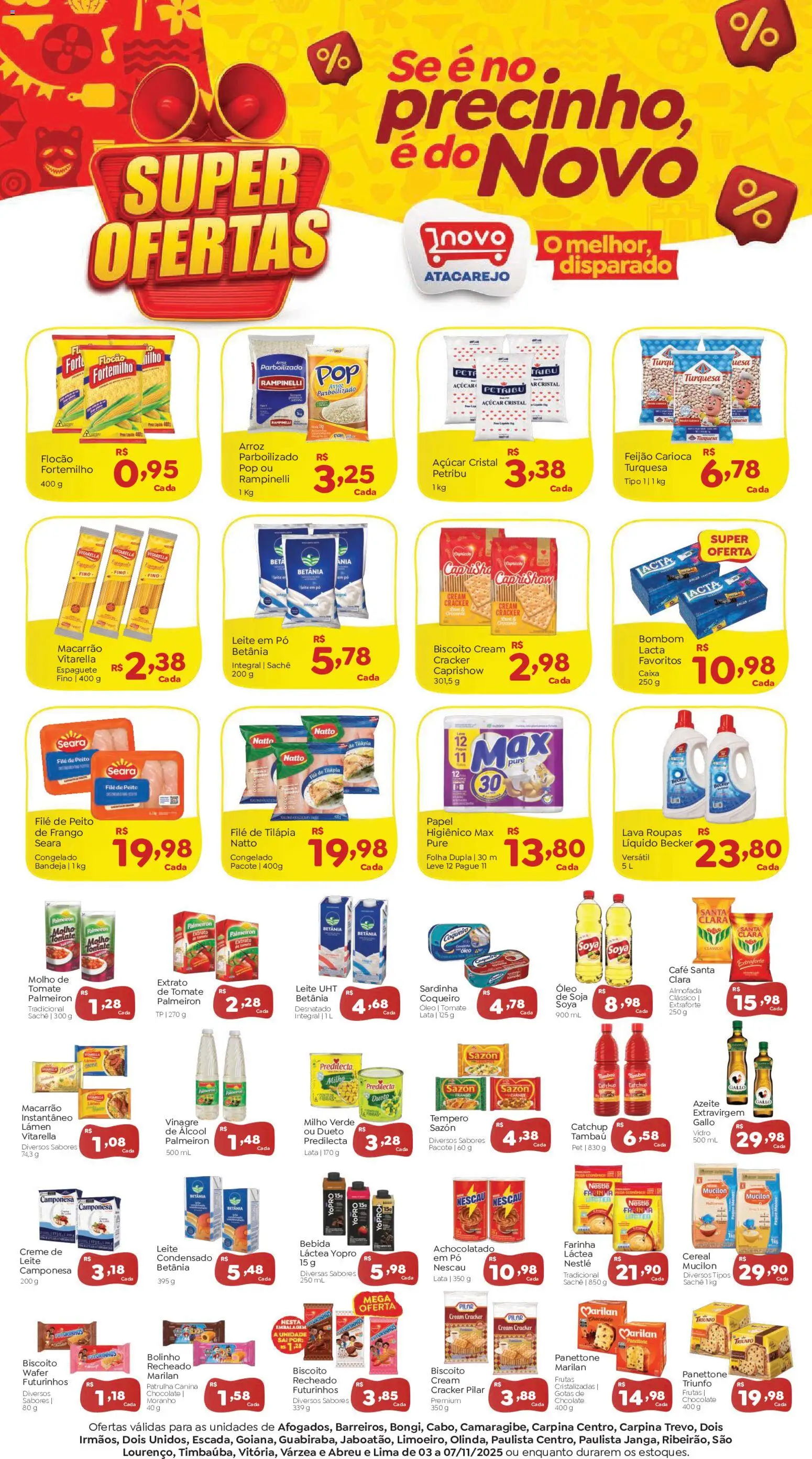 Pré-Visualização do folheto "Ofertas da semana" da loja Novo Atacarejo válido a partir de 03/11/2025