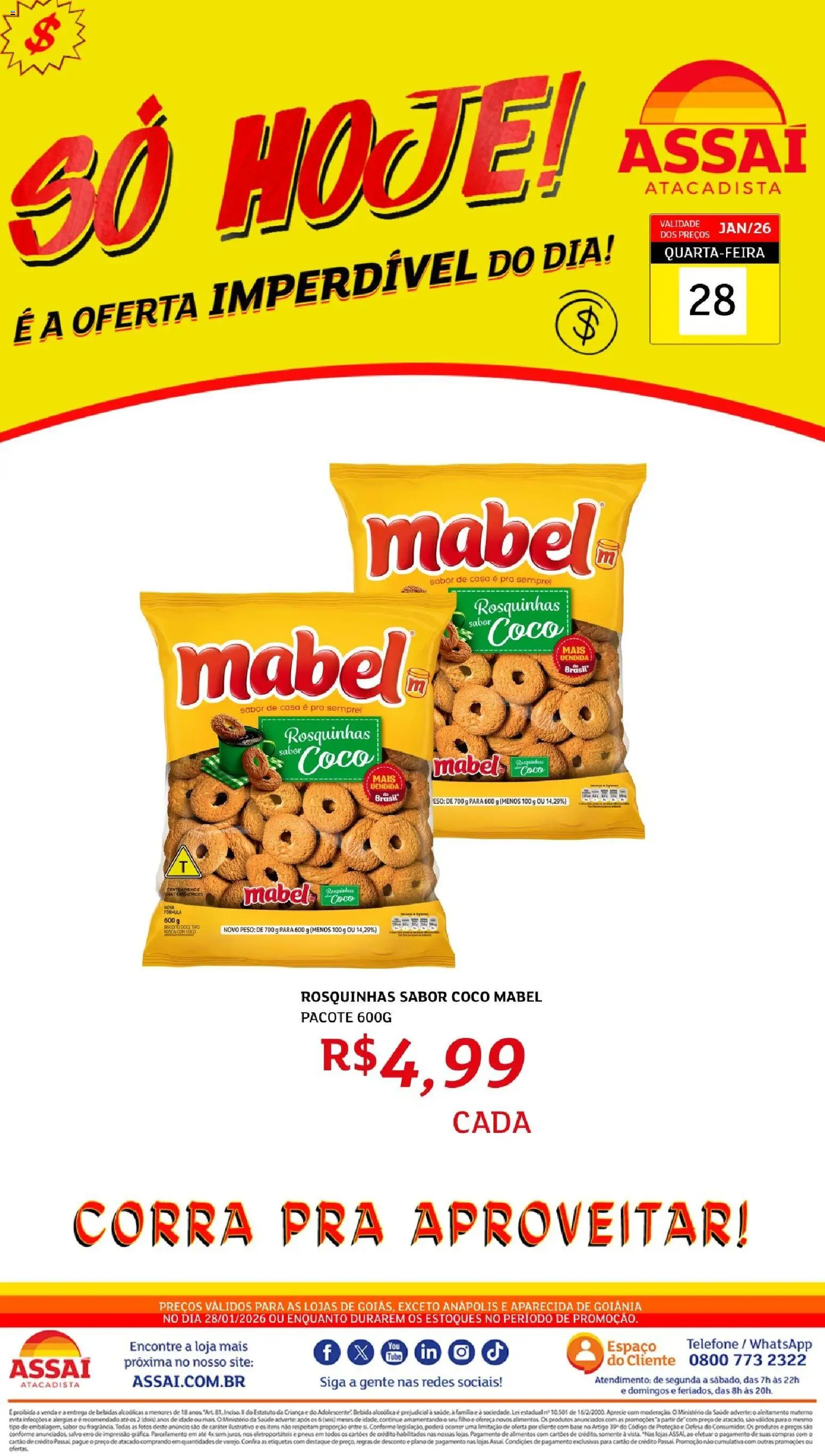 Pré-Visualização do folheto "Encarte - GO" da loja Assaí Atacadista válido a partir de 28/01/2026
