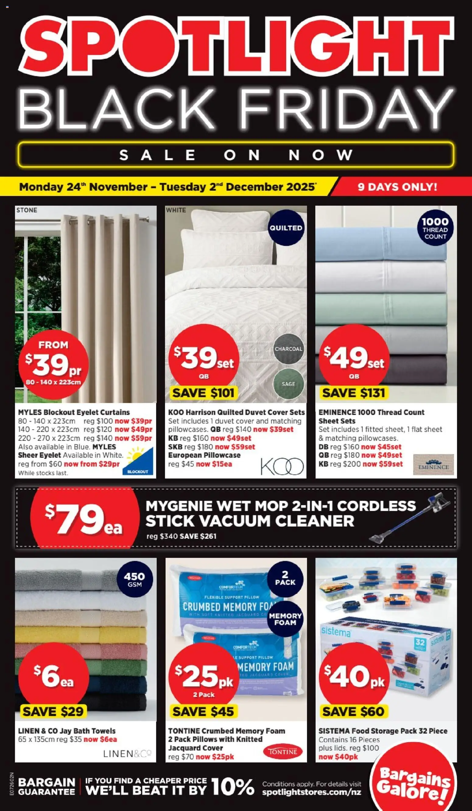 Preview of catalogue Black Friday from shop Spotlight valid 24 Nov 2025