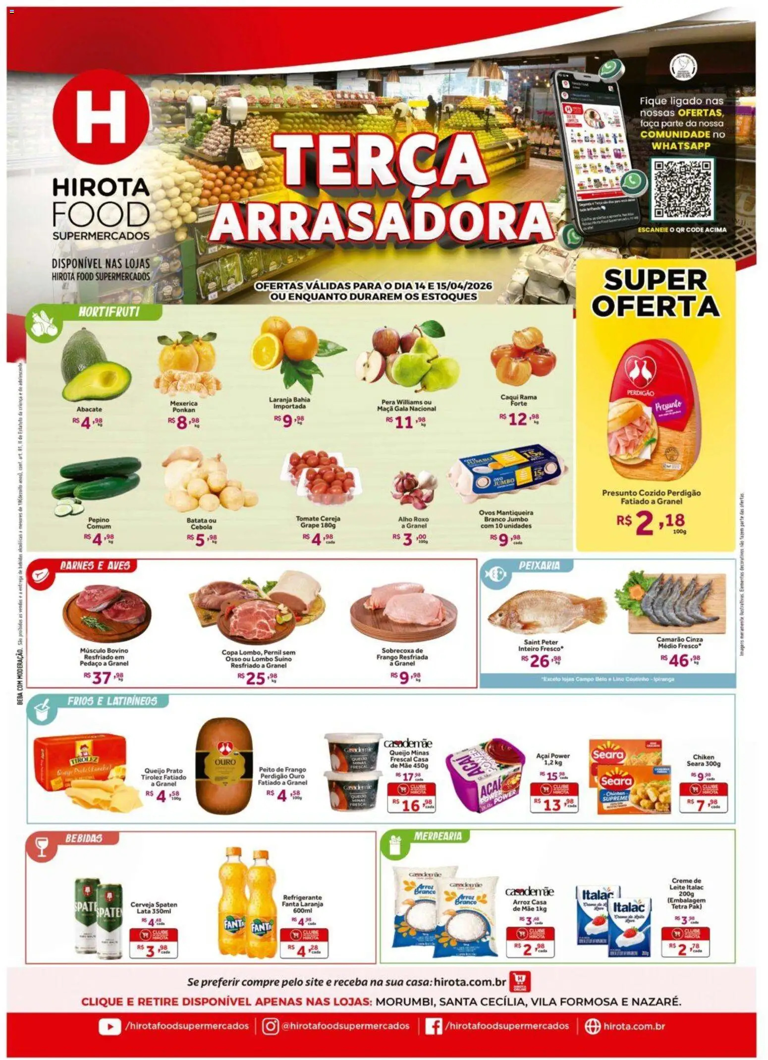 Pré-Visualização do folheto "Hirota Food ofertas Terça Arrasadora" da loja Hirota Food válido a partir de 14/04/2026