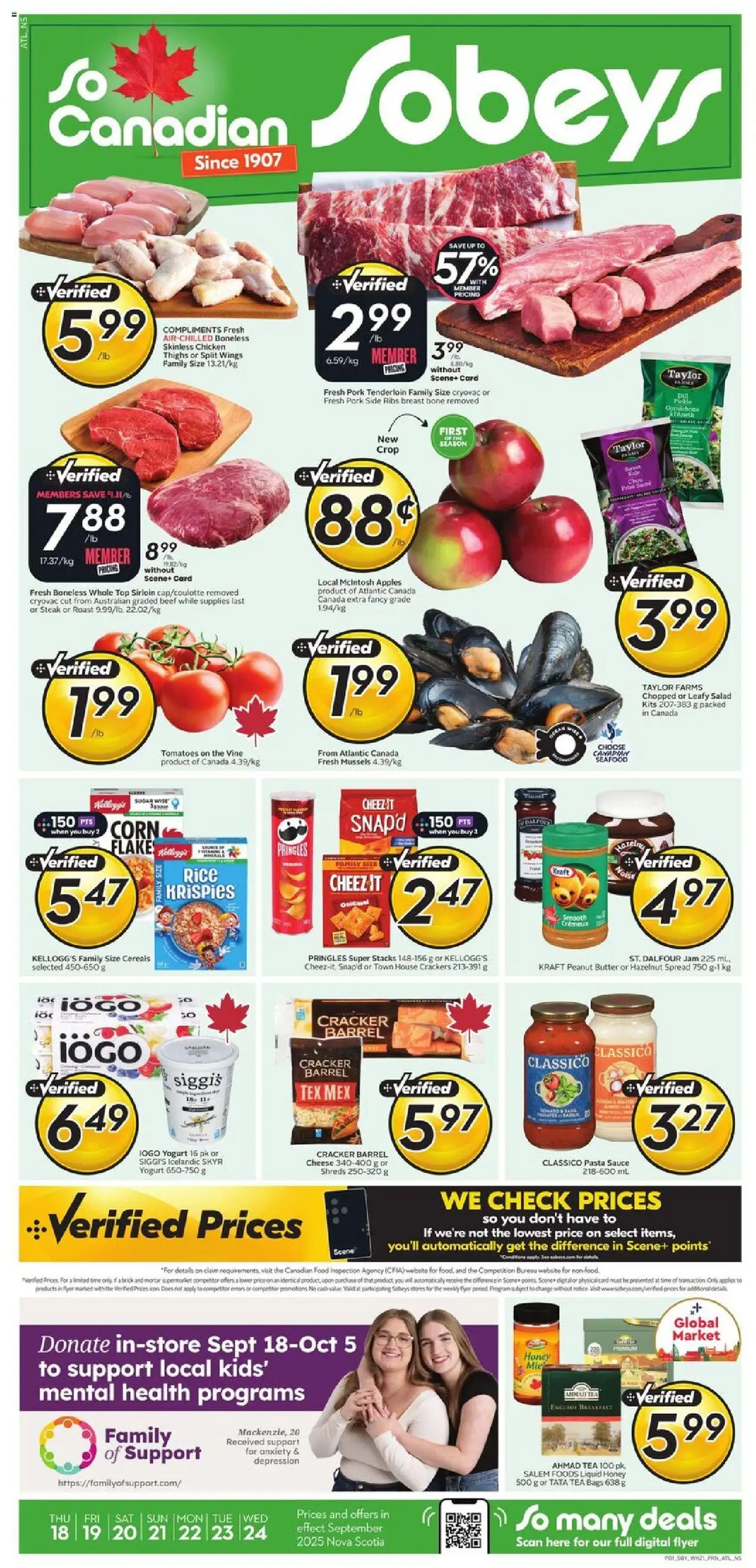 Sobeys flyer valid from Sep 18, 2025 - page number 1