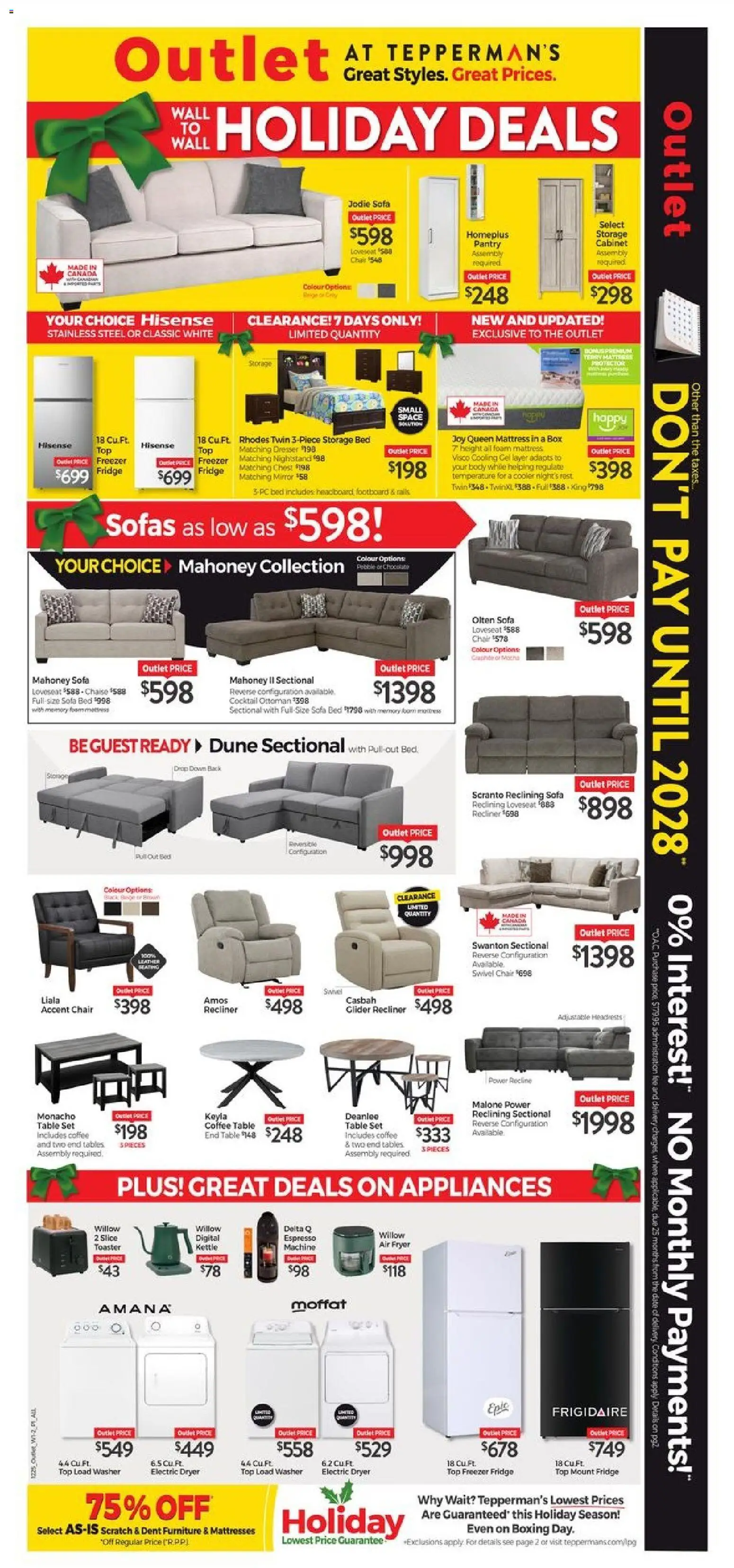 Preview of leaflet Outlet from shop Tepperman's is valid from Dec 11, 2025