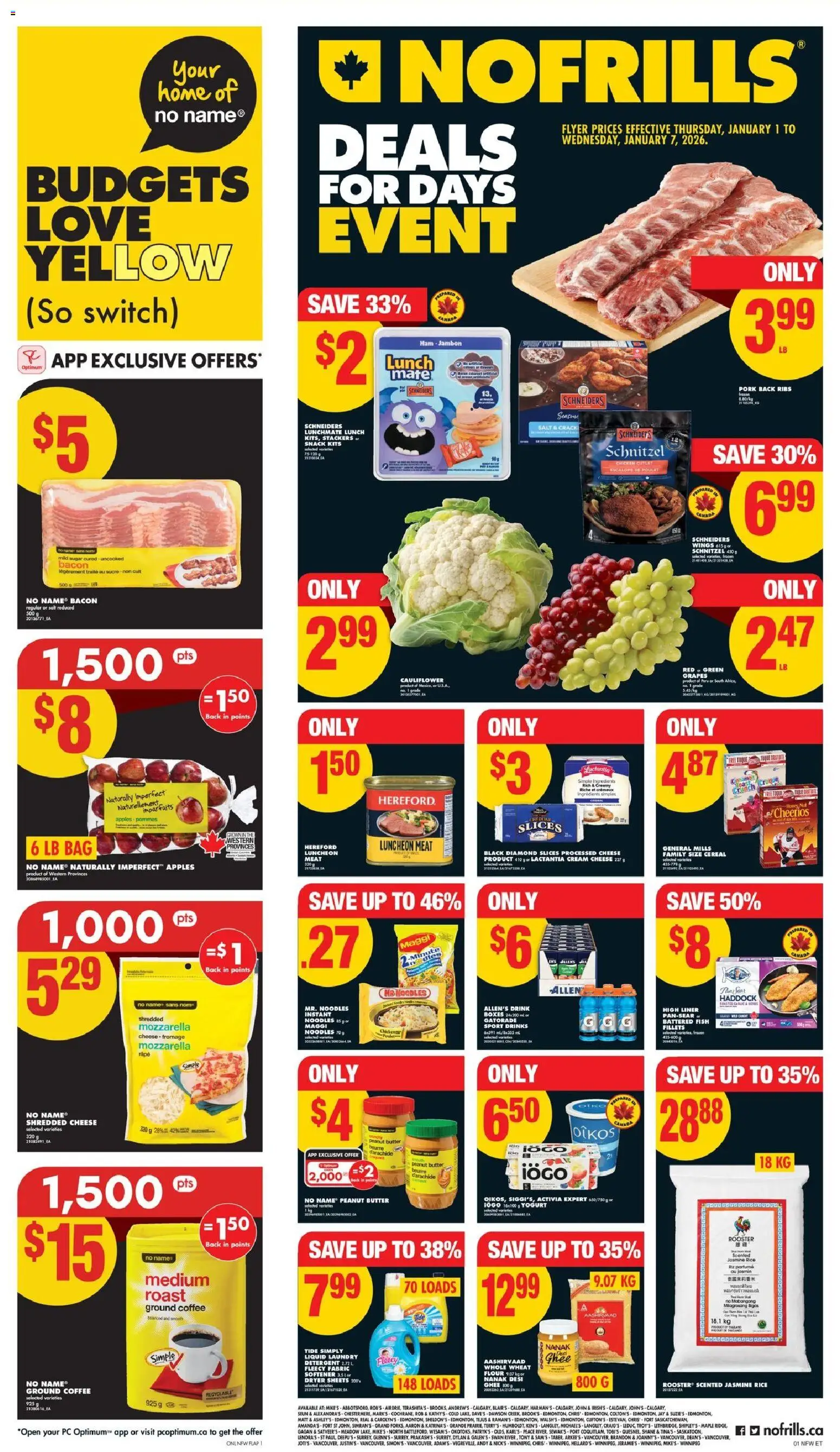 Preview of leaflet Weekly Flyer - AB from shop No Frills is valid from Jan 01, 2026